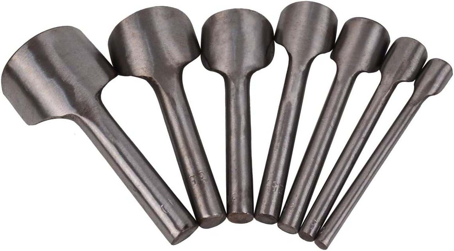 Baitaihem 10 Pcs Leather Tools Craft Half-Round Cutter Punch Belt End Cutter for Home Leather Sewing(5Mm-50Mm) image number 1