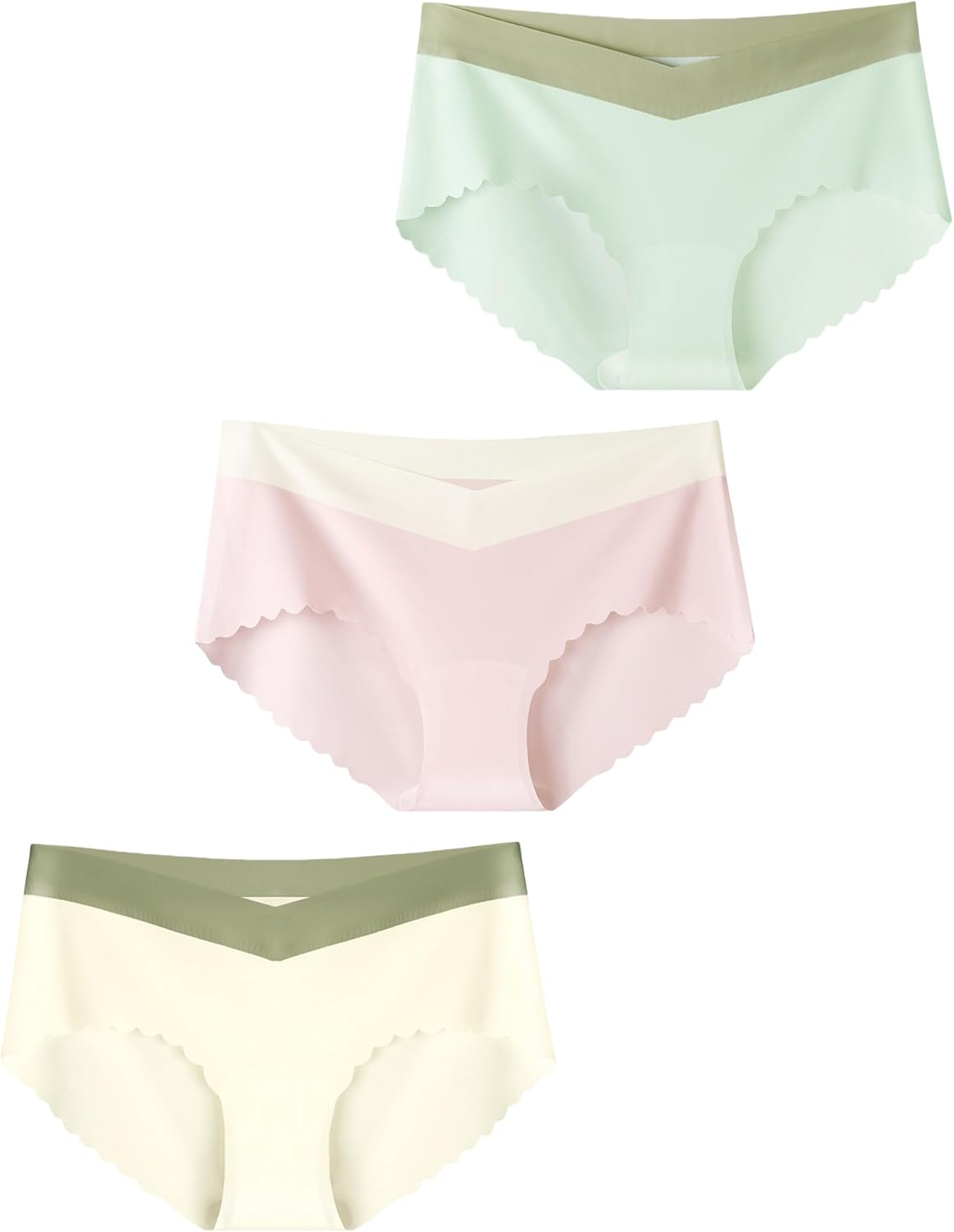 FEOYA Maternity Seamless Underwear for Women No Show Pregnant under Pump Bikini Panties for Motherhood Postpartum Essentials