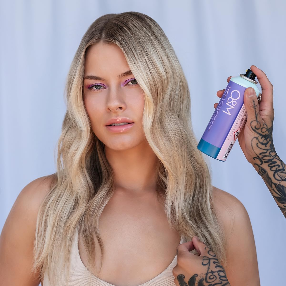O&M C Spray Dry Conditioner Spray- 200Ml- anti Humidity,. Anti-Static, Softens and Smooths Hair between Washes. Clean from Sulfates, Parabens, Silicones, Phthalates & Gluten, PETA Certified & Vegan image number 3