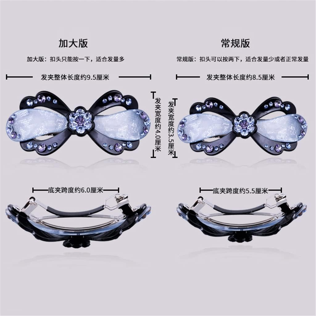 Alligator Clip,Headdress,Hair Clamp,Hairpins,Hair Accessories Fabric Hairpin Rhinestone Flower Horizontal Clip Hair Headdress Spring Clip Hairpin (Color : Regular, Size image number 4