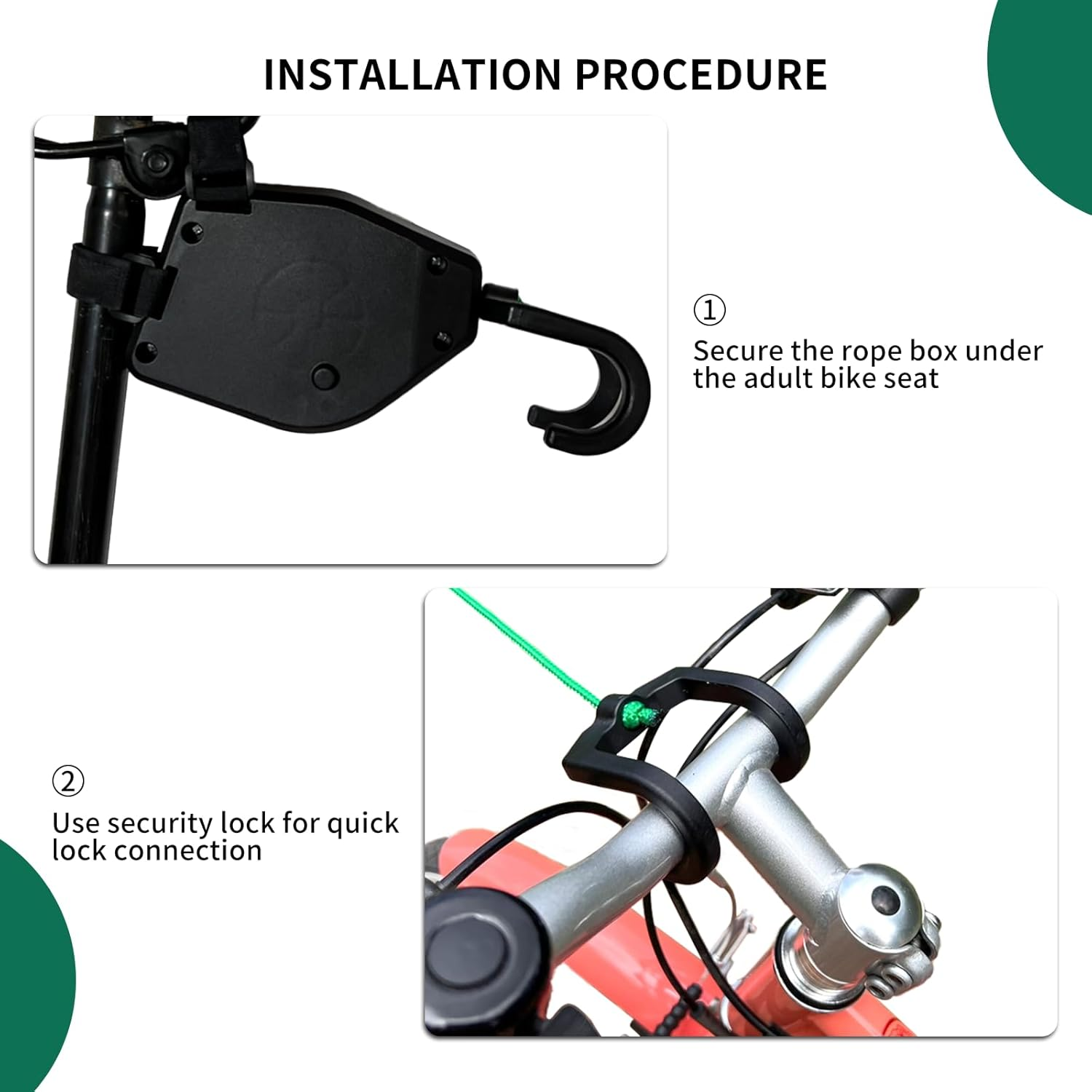 Update Children'S Bicycle Tow Rope 2.5 M Retractable Parents Child Bicycle Tow Rope Pull System Load Capacity 550 Lb Mountain Bike and Cycling Stretch Pull Strap Patent Design image number 6