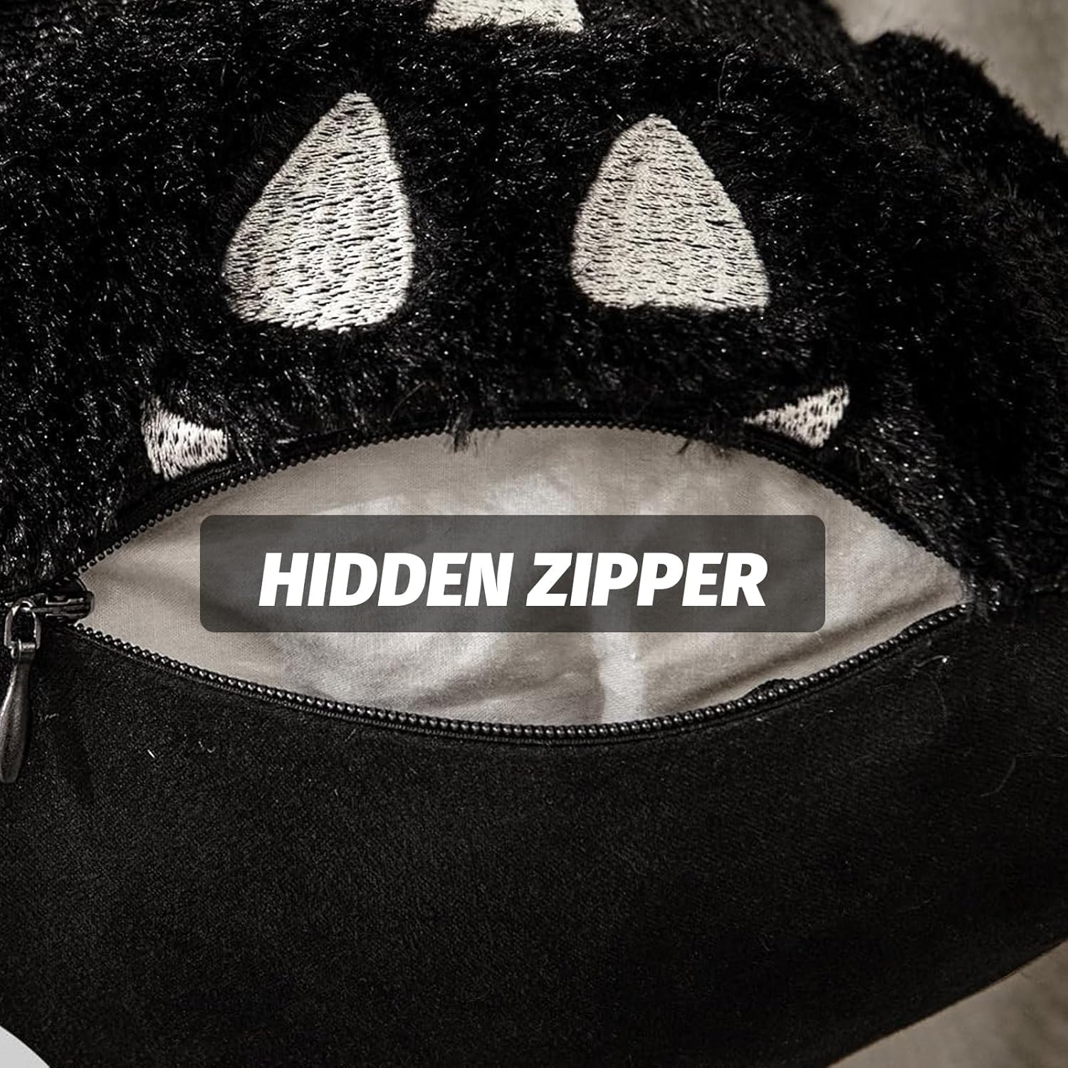 Pillow Covers: 2 Fall Pumpkin Throw Pillow Covers. Soft Plush, Pumpkin-Themed&mdash;Ideal for Autumn, Halloween/Thanksgiving Decor; Fits Home, Patio, Sofa, Couch(17.7&times;17.7In, Black) image number 2