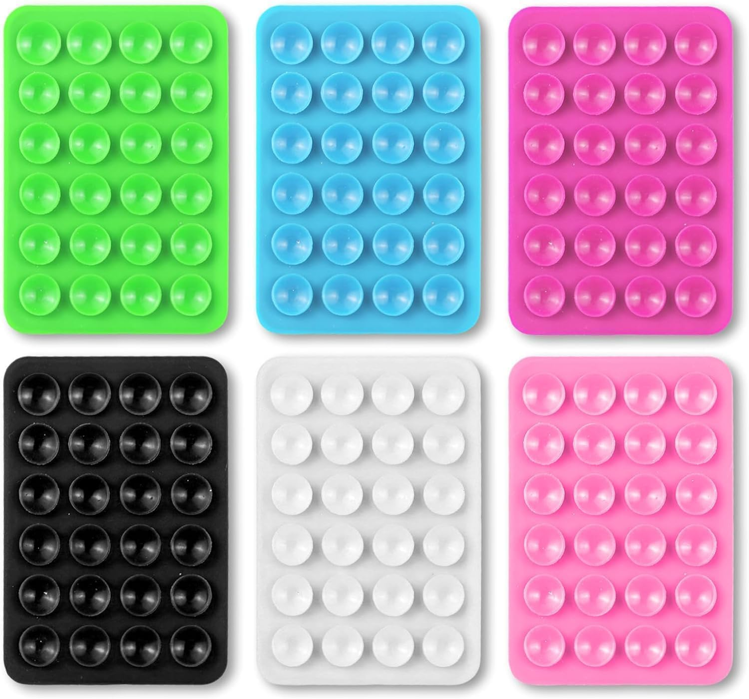 Silicone Phone Suction Mount Holder 6-Pack - Octobuddy Sticky Grip Pad for Iphone Android Cases - Selfies, Videos, Hands-Free Use image number 6