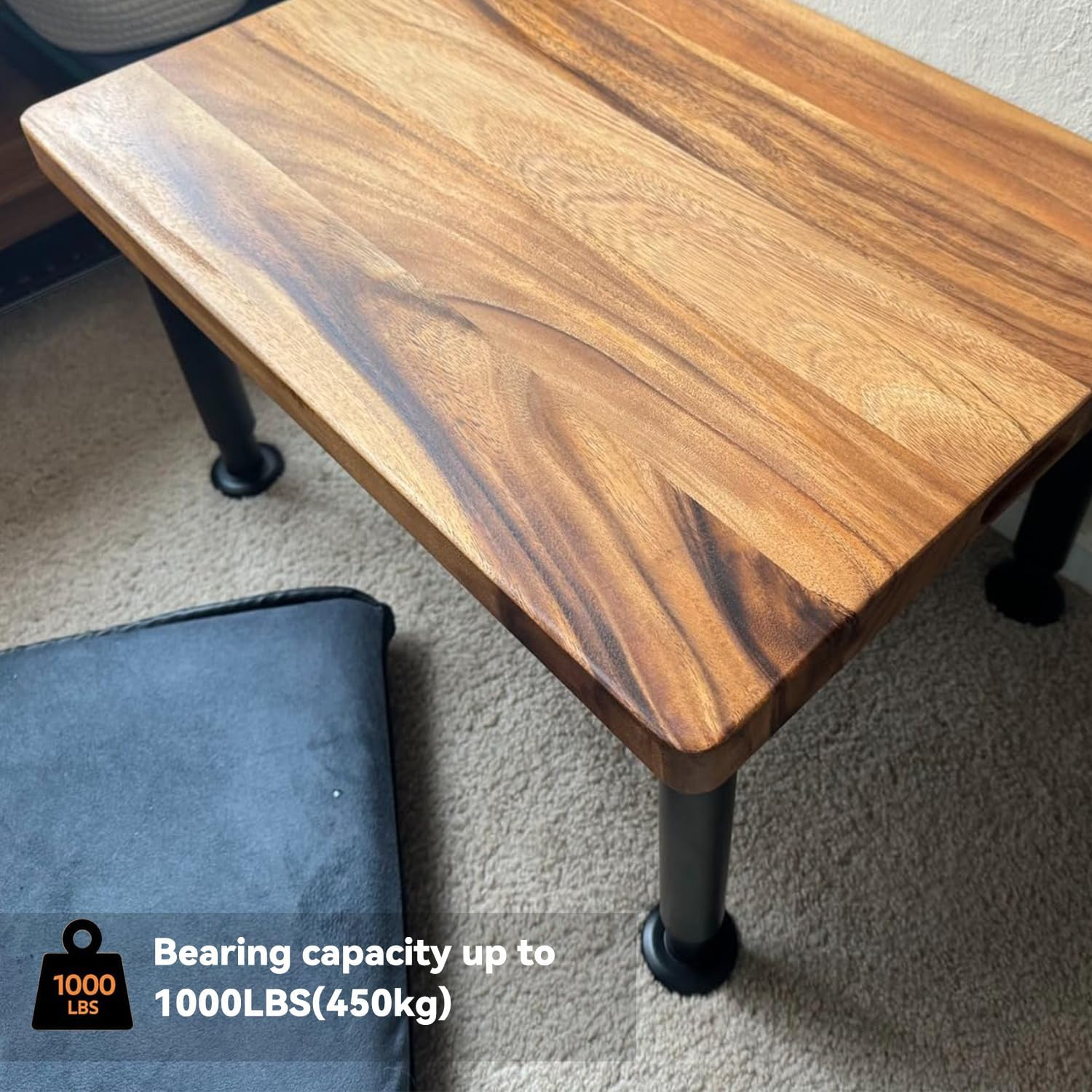 4 PCS Metal Adjustable Furniture Legs 25-42 Cm, Sofa Legs Cabinet Legs Adjustable Height Replacement Support Legs for Bed/Couch/Dresser/Chair/Coffee Table, Legs for Furniture Set of 4-Black image number 4