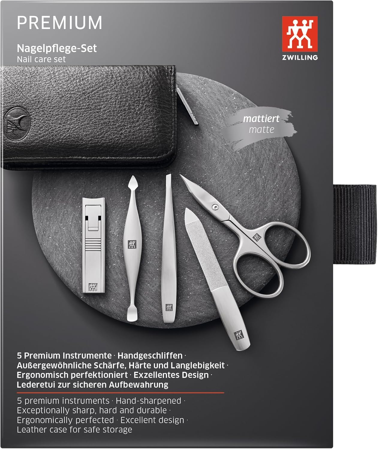 ZWILLING 98680004 TWINOX&reg; - Nagelpflege-Etui (Yakleder) 5-Tlg.