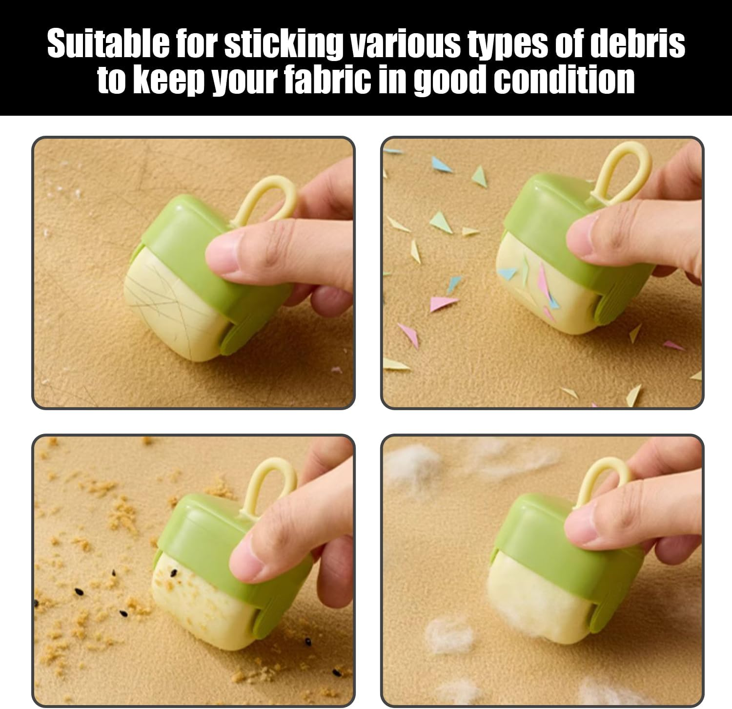 AIRTILY 2 Washable Hair Stickers, 2 Creative Cute Hooks, Clothes Cleaning Tools, Pet Hair Remover image number 1