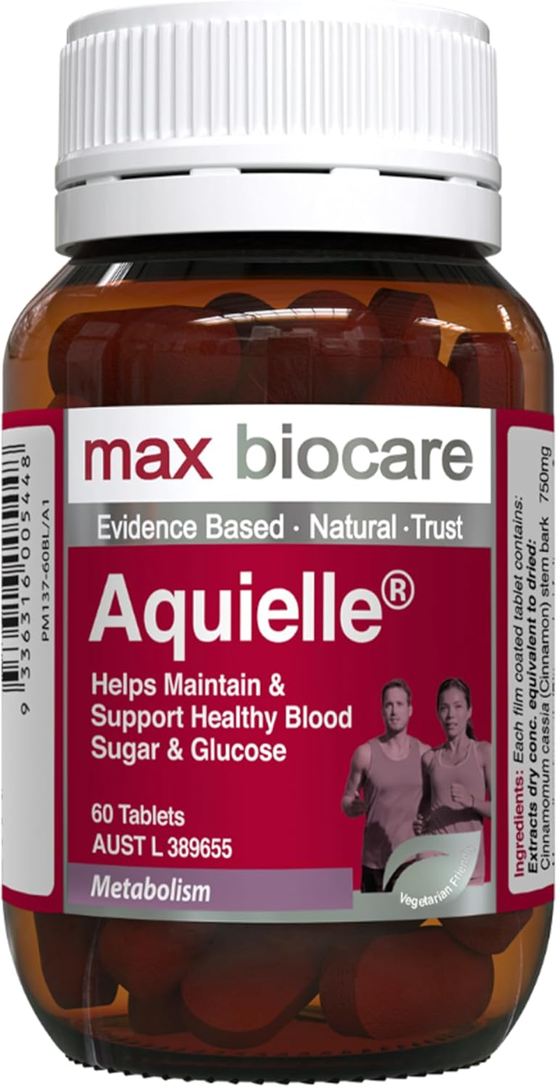 Aquielle Blood Balance & Metabolism Tablets - Coated with Cinnamon, Fenugreek & Chromium for Healthy Blood Sugar, Glucose & Heart Health Support, 60 Tablets image number 2
