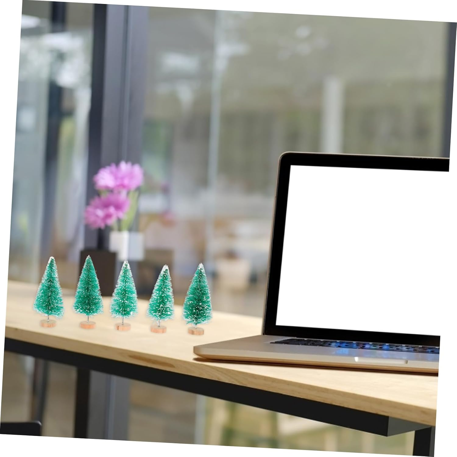 Mini Christmas Tree Box 12 Pcs Set PVC Christmas Decor Ornament Adornment for Home and Party image number 4