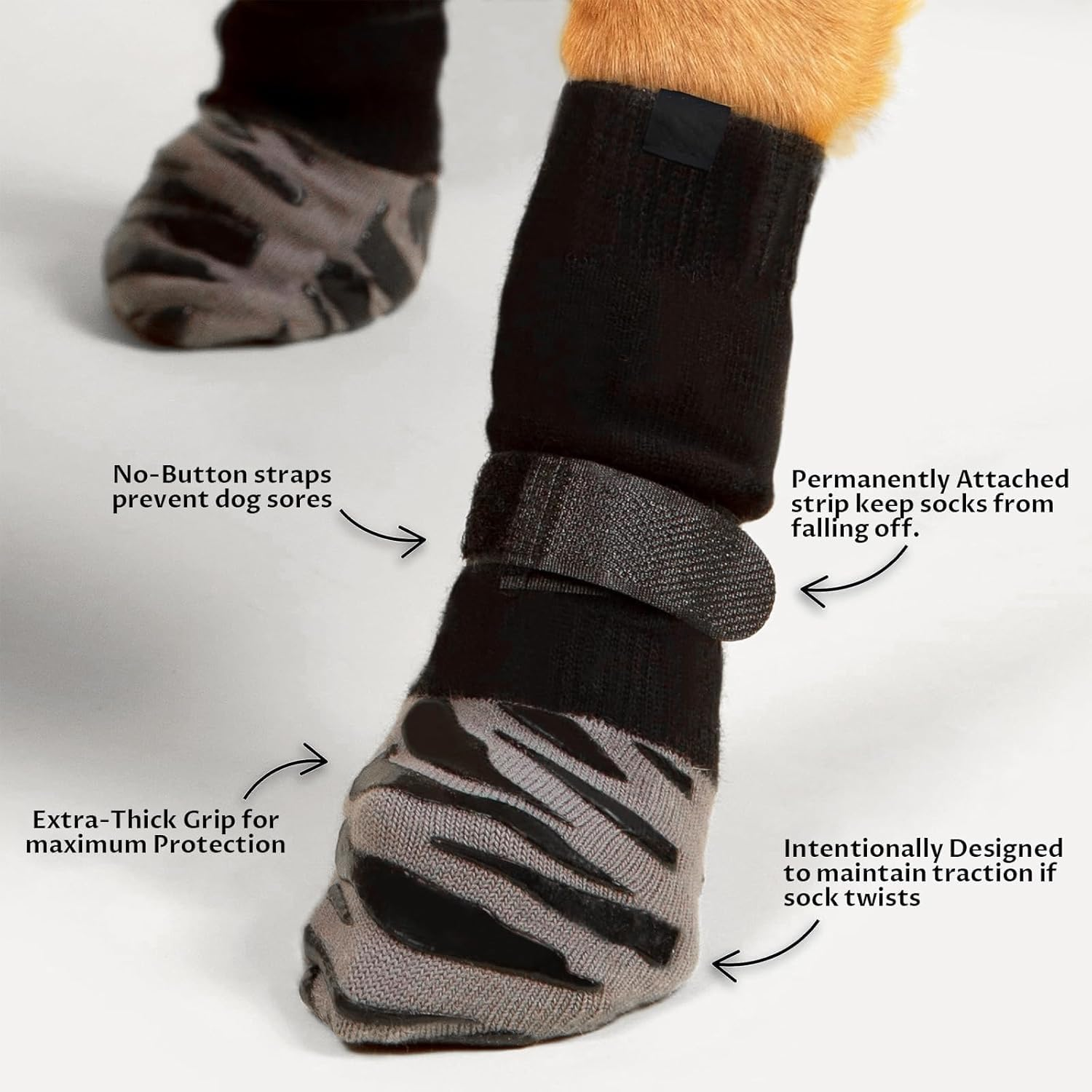 BEANPRECOY Dog Socks to Prevent Licking Paws Non-Slip Dog Socks for Hardwood Floors Comfortable Paw Protectors Booties Shoes for Hot Pavement and Winter Indoor and Outdoor Use
