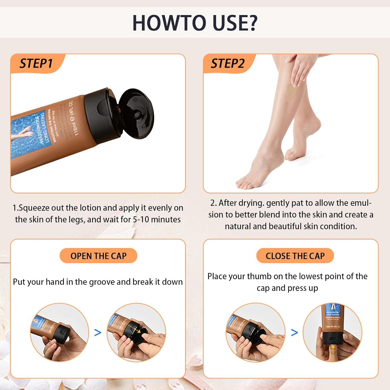 Leg Makeup Waterproof, Smooth Legs, Fade the Skin Color of Legs, Effectively Cover the Scars of Legs and Body, Long-Term Body Foundation Make-Up - 03 image number 3