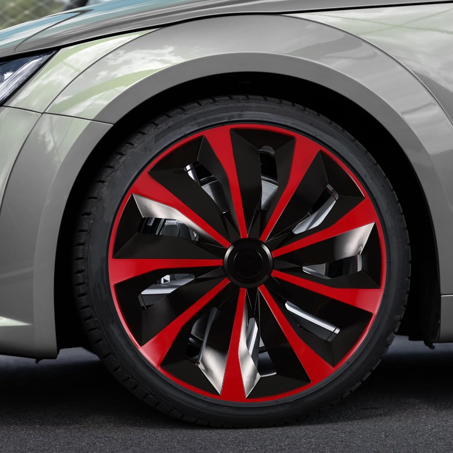 SOLUSTRE Hub Cap Car Wheel Tire Cover Replacement Automotive Hub Caps for Wheel Rim Cover Use Car Accessories Exterior image number 5