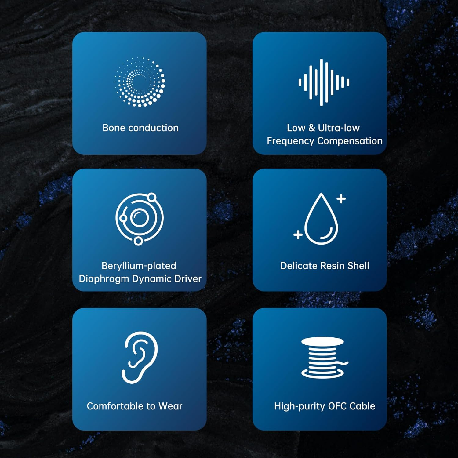 Keephifi KBEAR KB02 in Ear Monitors for Musicians,Wired IEM Earphones with 10Mm Elastic-Piece Bone Conduction&Beryllium-Plated Diaphragm DD Hybrid,Ultra Strong Bass,Dj Headphones for Stage,Vocals image number 6