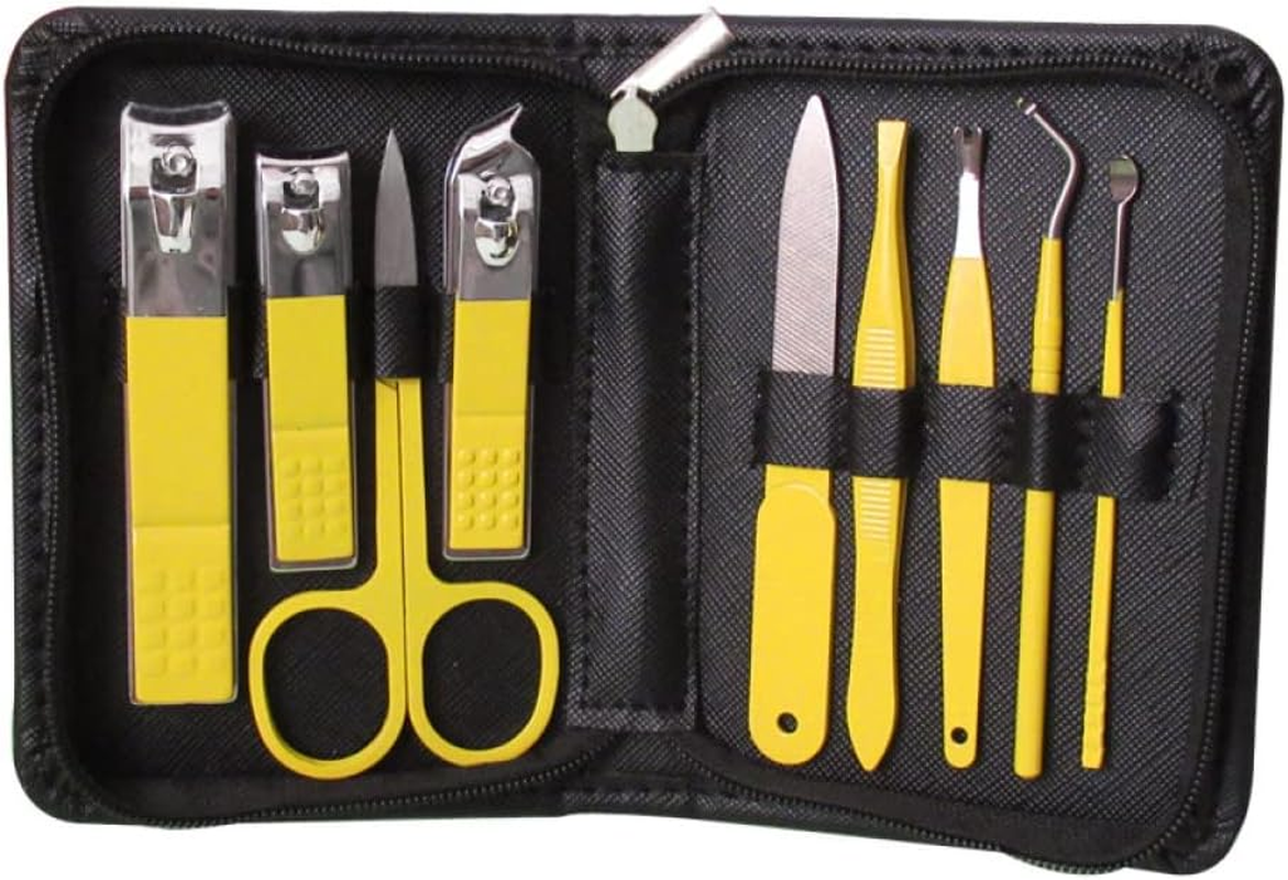 9/12/16/18Pcs/Set Professional Manicure Pedicure Set for Nail Tips Cutter Stainless Steel Nail Clipper Tools Kit for Nail Art,9Pcs