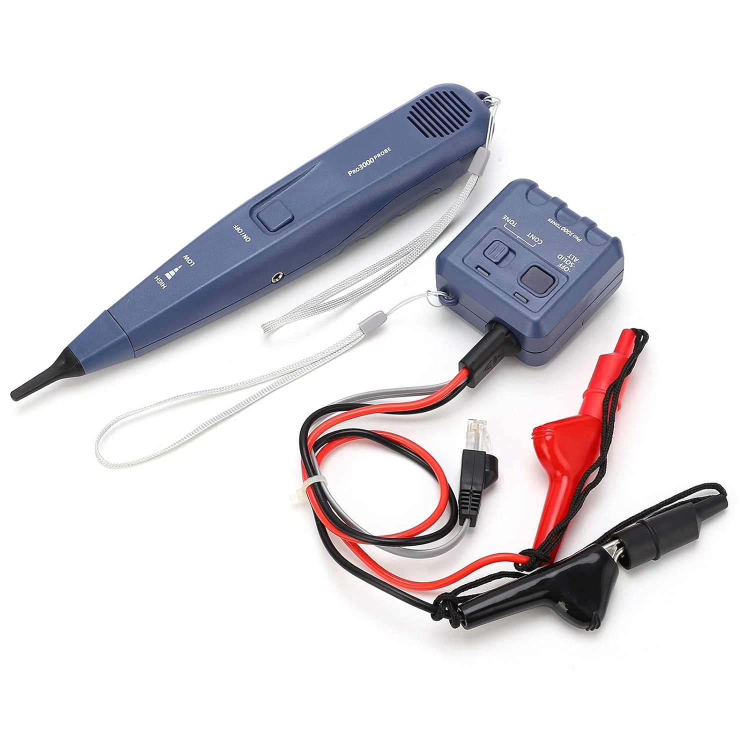 Pro3000 Tone Generator and Probe Kit, Smarttone Technology, Handheld Telephone Line Circuit Finder Audio Generator Locator Cable Detector Tool image number 1