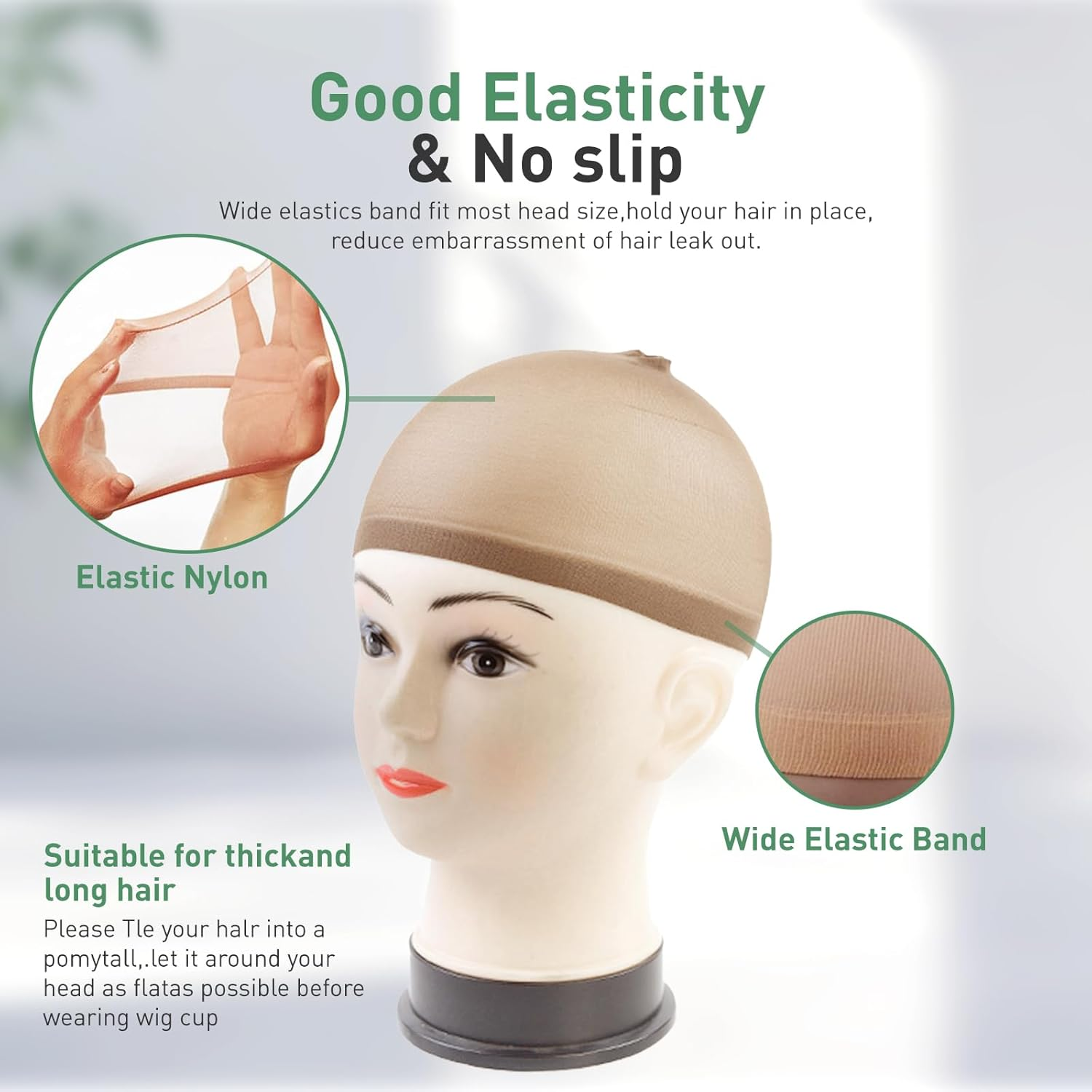 20Pack Wig Cap, Nylon Elastic Bald Cap,Wig Caps, Suitable for Daily Life and Makeup Parties image number 1