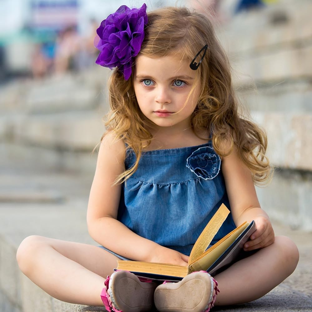 50 Pieces Metal Snap Hair Clips No Slip Hair Clip 5 Cm BB Hair Clips with Storage Box for Girls Women Bang Holder Hair Making Black image number 2