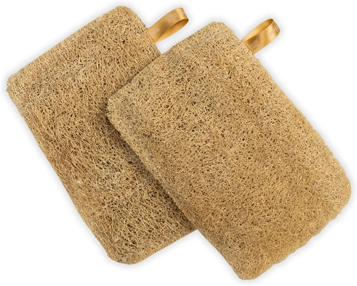 Nat Habit - Back to Natural Secrets Everyday Natural Sun Dried Bath Loofah, Body Sponge & Scrubber for Men & Women, Organic Luffa for Bath Shower Skin Exfoliation 2 Count (Pack of 1) Brown image number 4