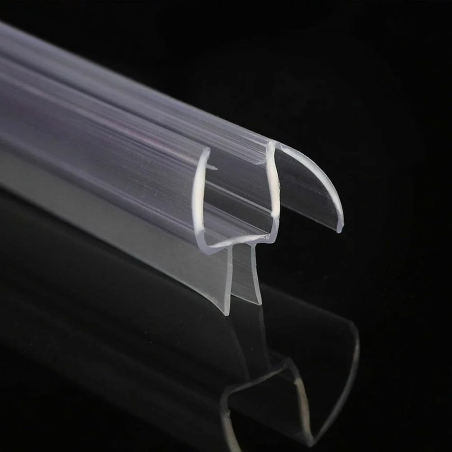 Transparent PVC Shower Door Bottom Seal 70Cm/27.55 Inches Easy Install Water Barrier for 6Mm 8Mm 10Mm 12Mm Glass (6Mm) image number 5