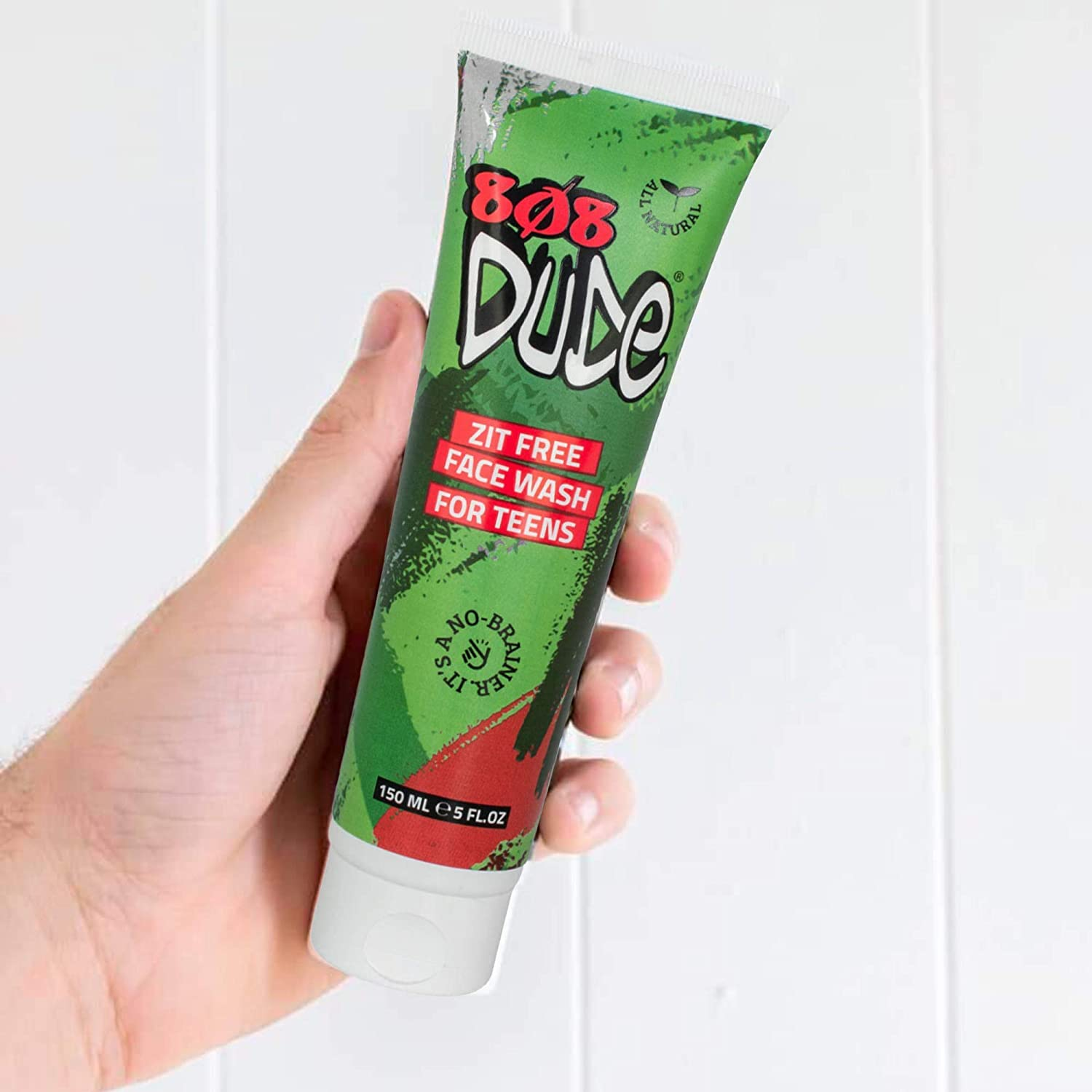 808 Dude Face Wash for Calming Spotty, Sensitive & Oily Skin. Natural & Organic Ingredients. Essential Oils for a Healthy, Clean and Clear Skincare Routine 5 Fl Oz