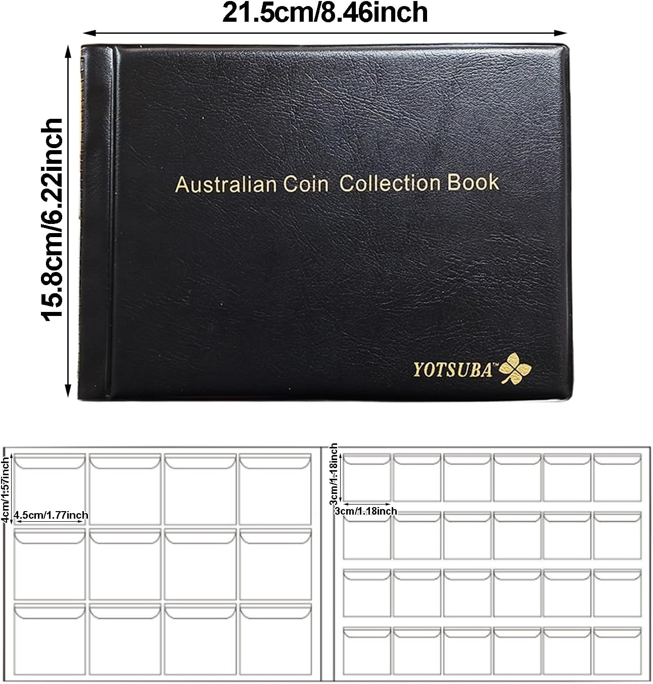 Yotsuba Coin Collection Book - Australian Special Edition with 300 Pockets, Two Pocket Sizes, and Illustrated Guide image number 1