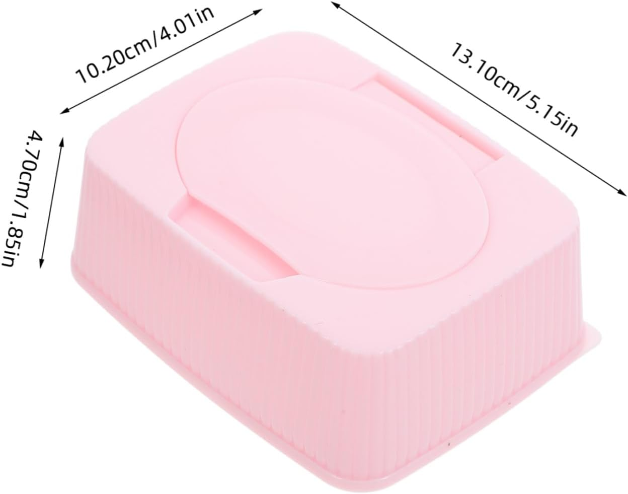 Baby Wipes Dispenser and Wet Tissue Box Plastic Storage Container Flip Lid Dustproof Design for Nursery Bathroom Travel, Pink