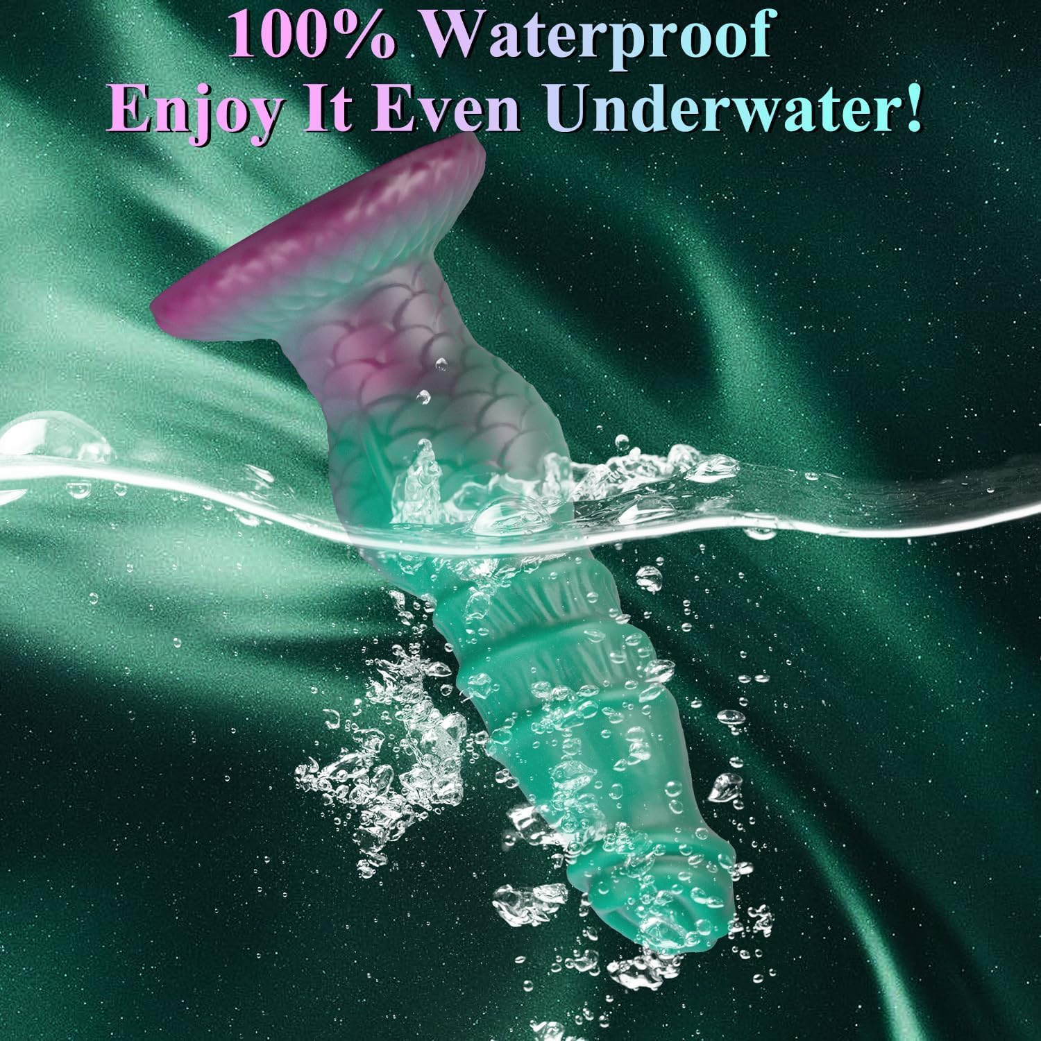 Inflatable Dragon Dildo &ndash; Adjustable Thickness Fantasy Knot Design, Extra Thick Anal Dildo with Strong Suction Cup, Animal-Inspired Dog & Horse Style, Adult Sex Toys for Women and Men (Green) - Green image number 3