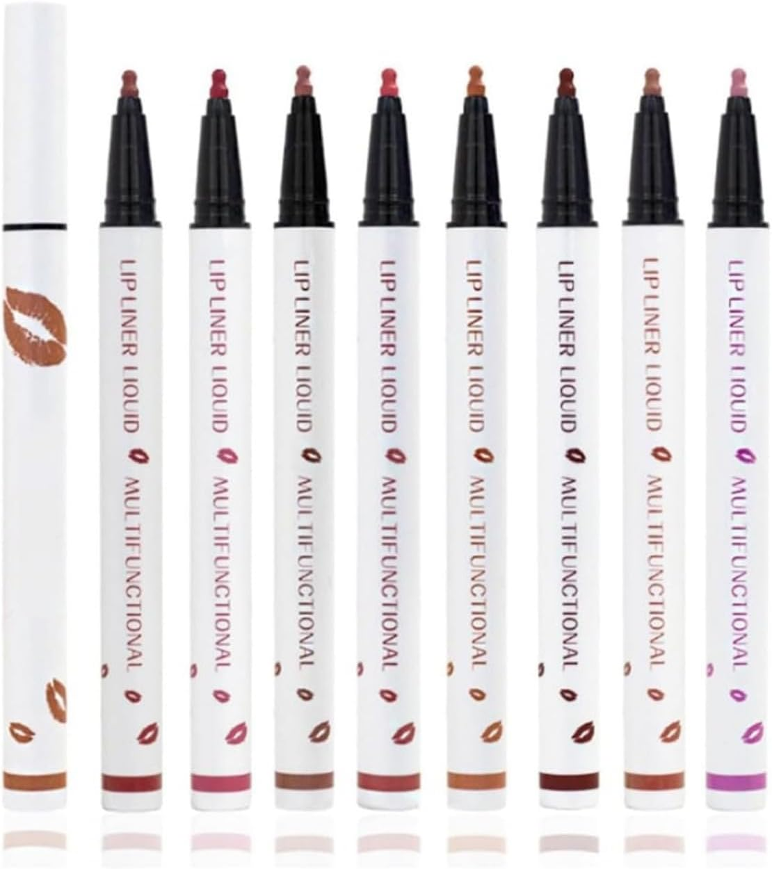 Coolstory Longwear Liquid Lip Liner, 2-In-1 Waterproof Longwear Liquid Lip Liner, Liquid Lip Liner Pen, Matte Lip Stain Marker, Quick-Drying Long-Lasting Matte Liquid Lipstick (8PCS) image number 4