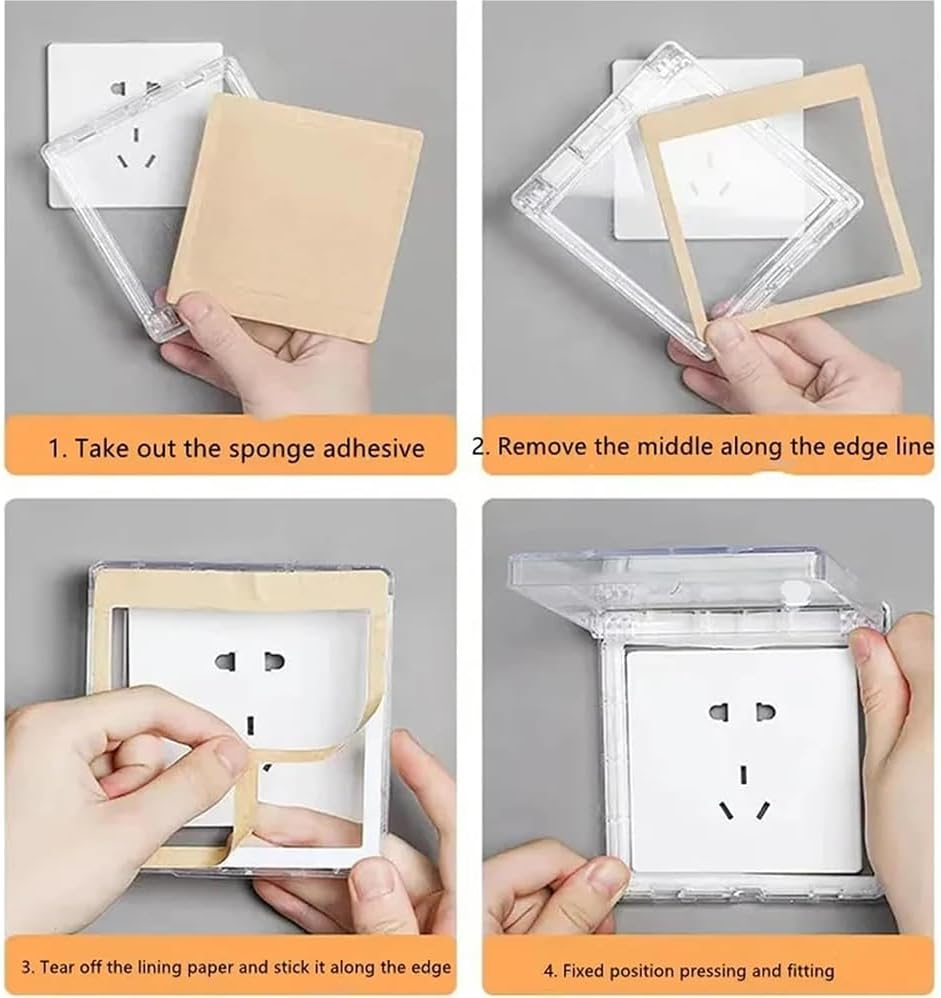Power Point Cover, Powerpoint Cover Child Proof,Green Switch Socket Protective Cover Splash Proof Box Bathroom Toilet Waterproof Box image number 4