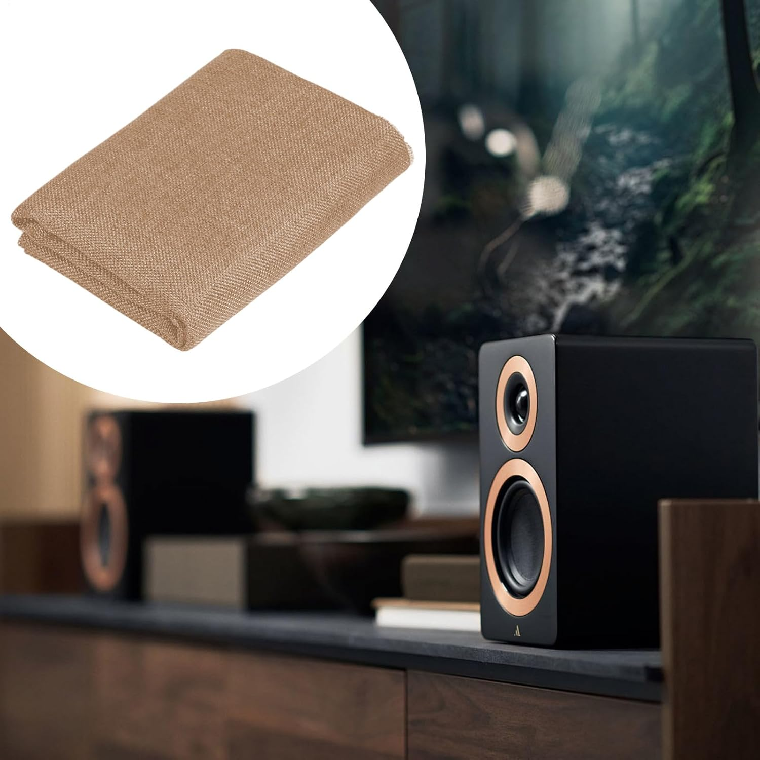 Speaker Grill Cloth, Transparent Mesh Cloth for Guitar Case, Retro Texture Protection Tool for Audio Panels, Stage, Media Cabinet, Home