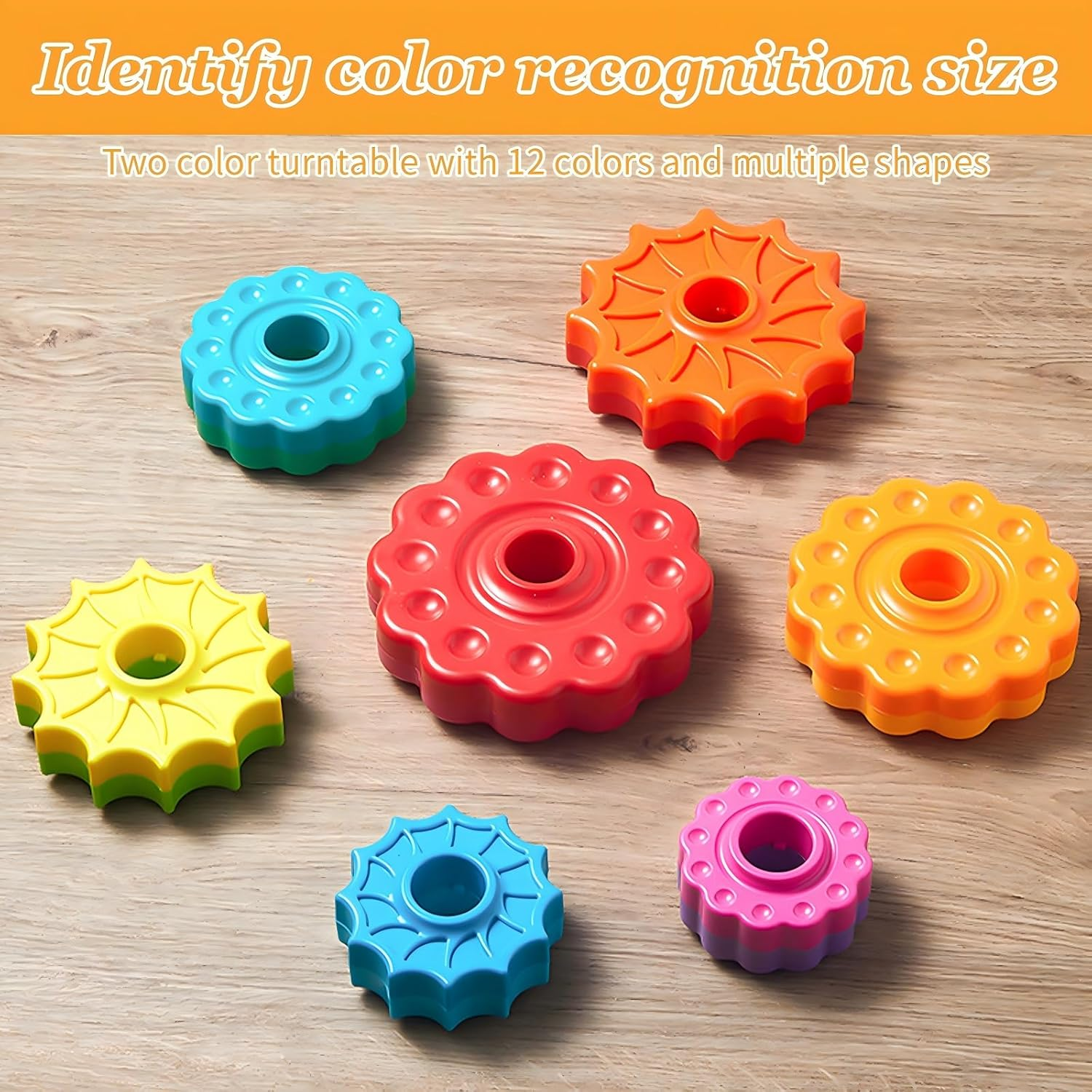 Baby Fidget Toys - Baby Spinning Stacking Toy for Toddlers 1-3, Rainbow Ring Stacker Autism Sensory Toy for Babies 6-12 Months, Kids Boys Girls Christmas Birthday Gifts, Montessori Toys for Babies image number 3