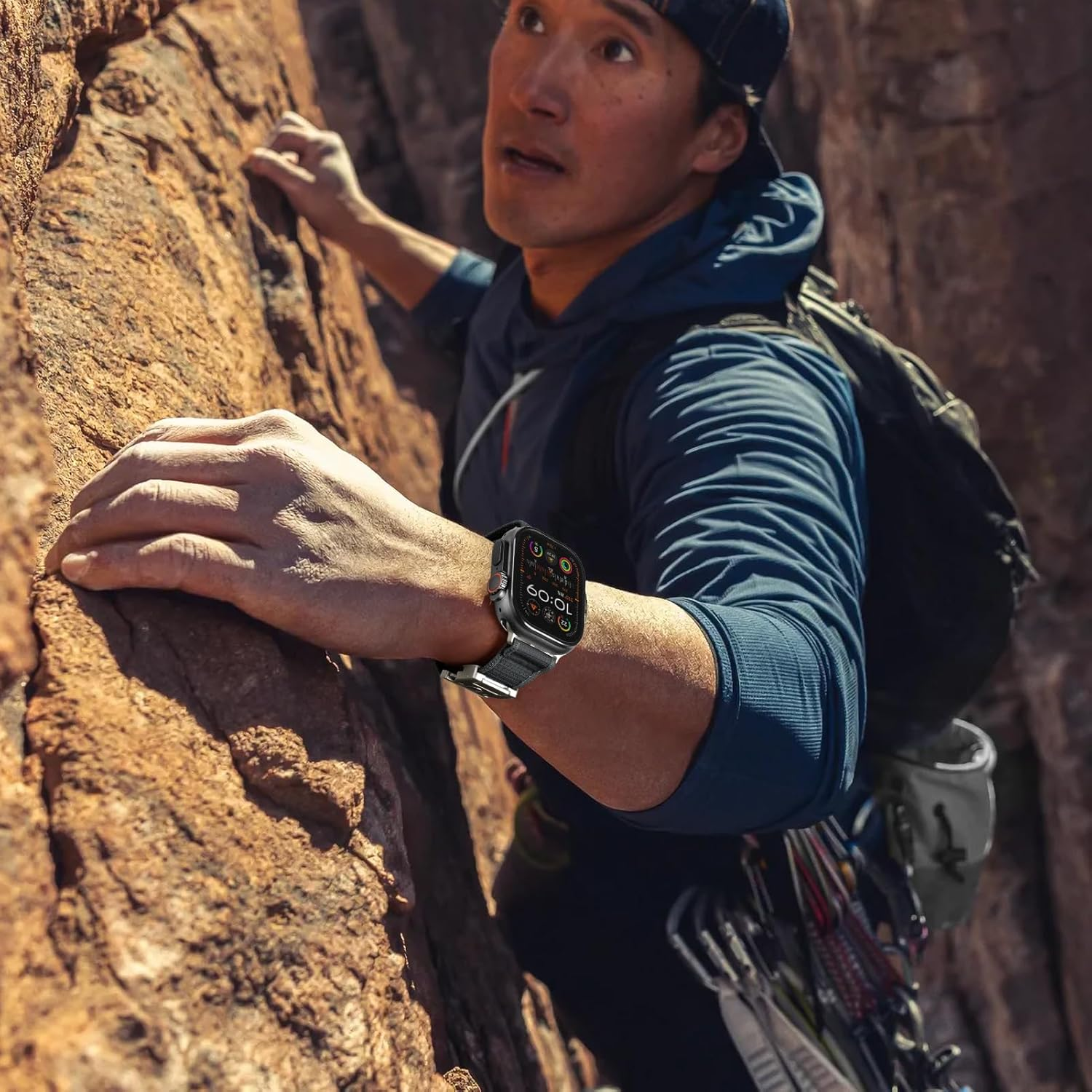 Trail Loop Nylon Band for Apple Watch Ultra 2/3/Ultra Band 49Mm 46Mm 45Mm 44Mm 42Mm 40Mm 41Mm 38Mm, Rugged Sport Fabric Strap for Apple Watch Series 11 10 9 8 7 6 5 4 3 SE SE2/3 Iwatch Bands Men Women image number 6