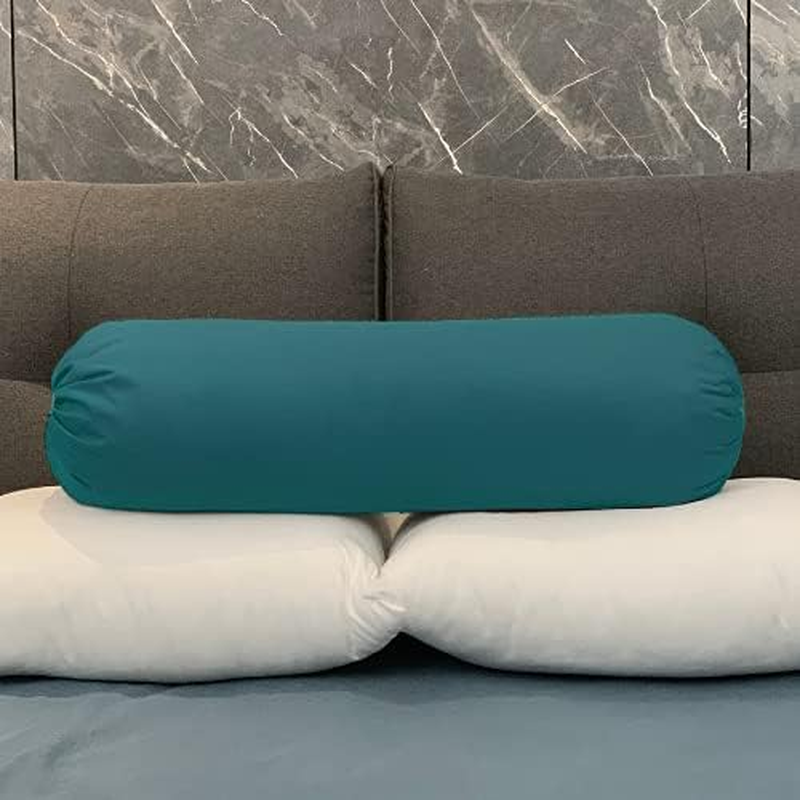 Flew Eco Luxury Bolster Pillow Cover Bolster Pillow Case Soft 35Cm X 105Cm (Saxony Blue) image number 4