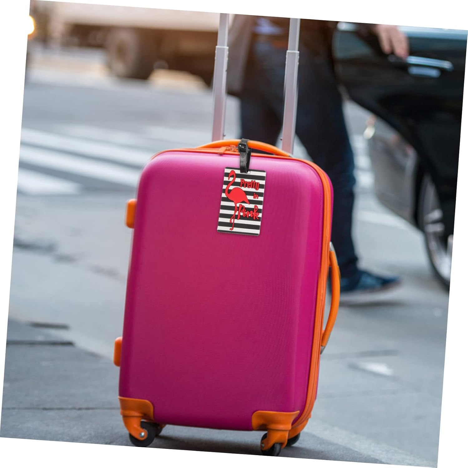 WRITWAA 10Pcs Cute Cartoon Soft PVC Luggage Tags Travel Suitcase Id Labels Pineapple Donut Ice Cream Design Boys and Girls Women Suitcase Identification Accessories