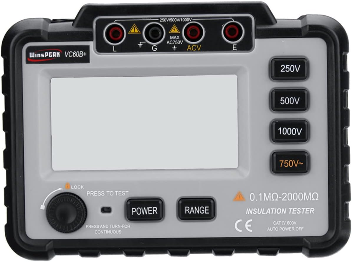 Iplusmile Automotive Electrical Tools Insulation Tester Digital Megohm Large Screen LCD Display Backlight Resistance Tester image number 5