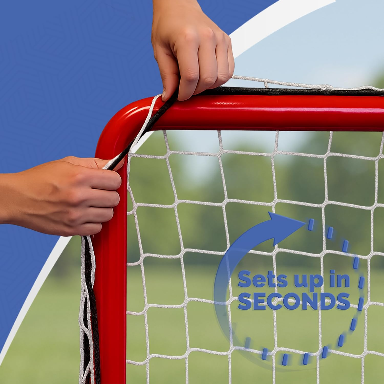 Park & Sun Bungee Slip-Net Replacement Goal Netting, Indoor/Outdoor, All-Weather (Lacrosse and Soccer/Multi-Sport) image number 3