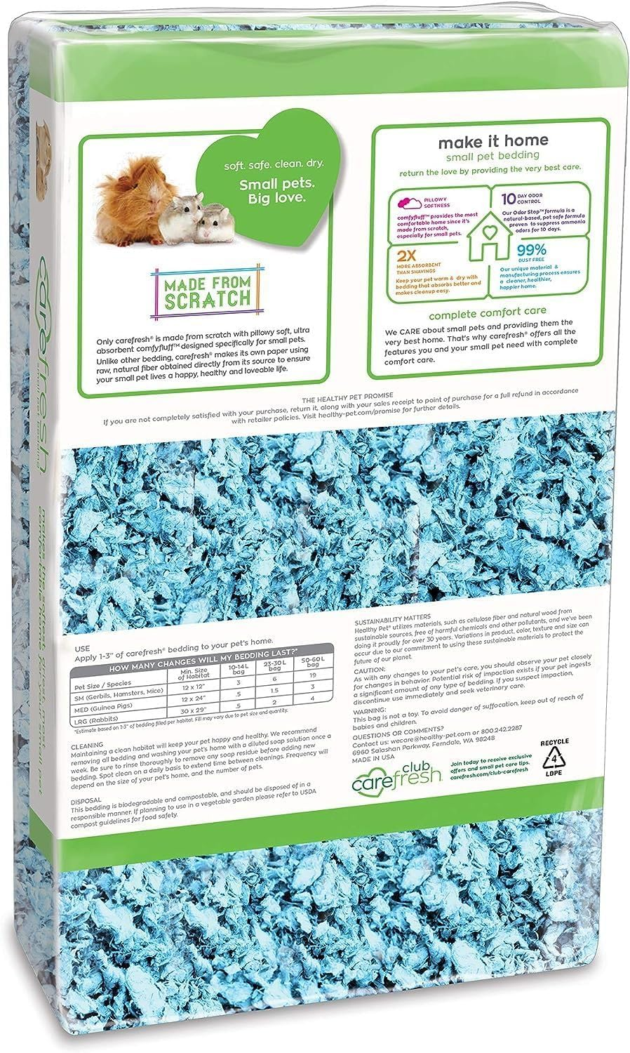Carefresh Natural Paper Small Animal Bedding 23 Litre, Blue image number 3