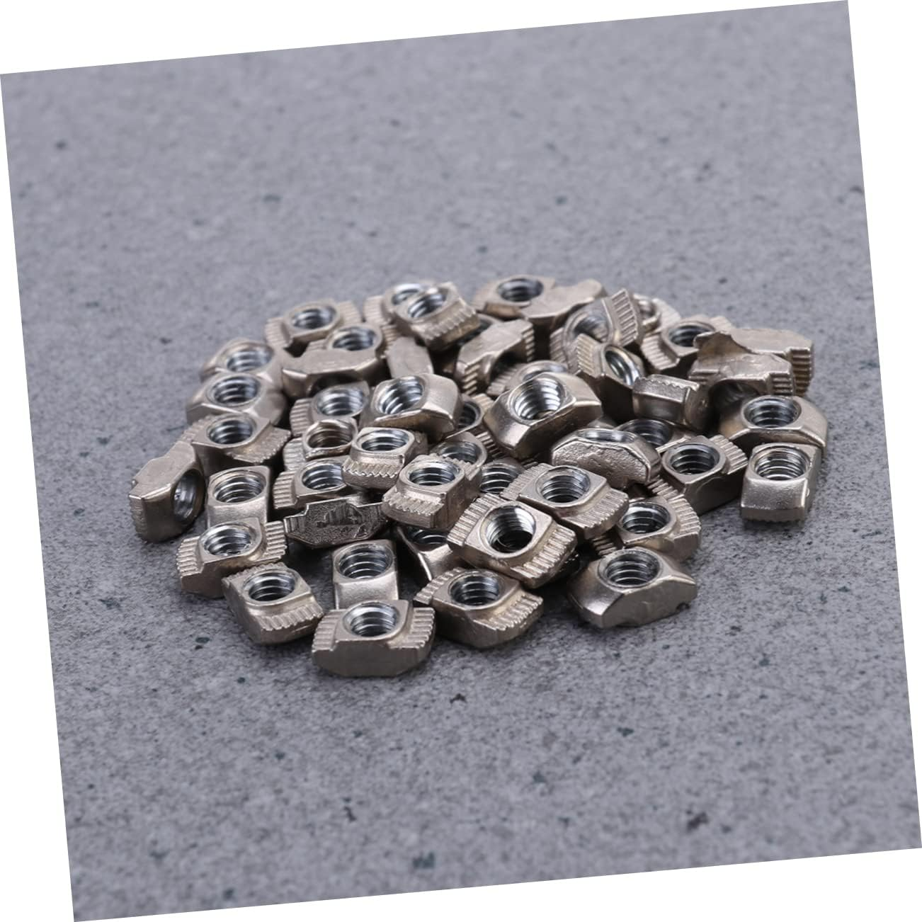 SOLUSTRE 100Pcs Aluminum Profile T-Nuts M5 Thread T-Slot Nuts for European Aluminum Extrusions Compatible 20 Series Frames image number 2