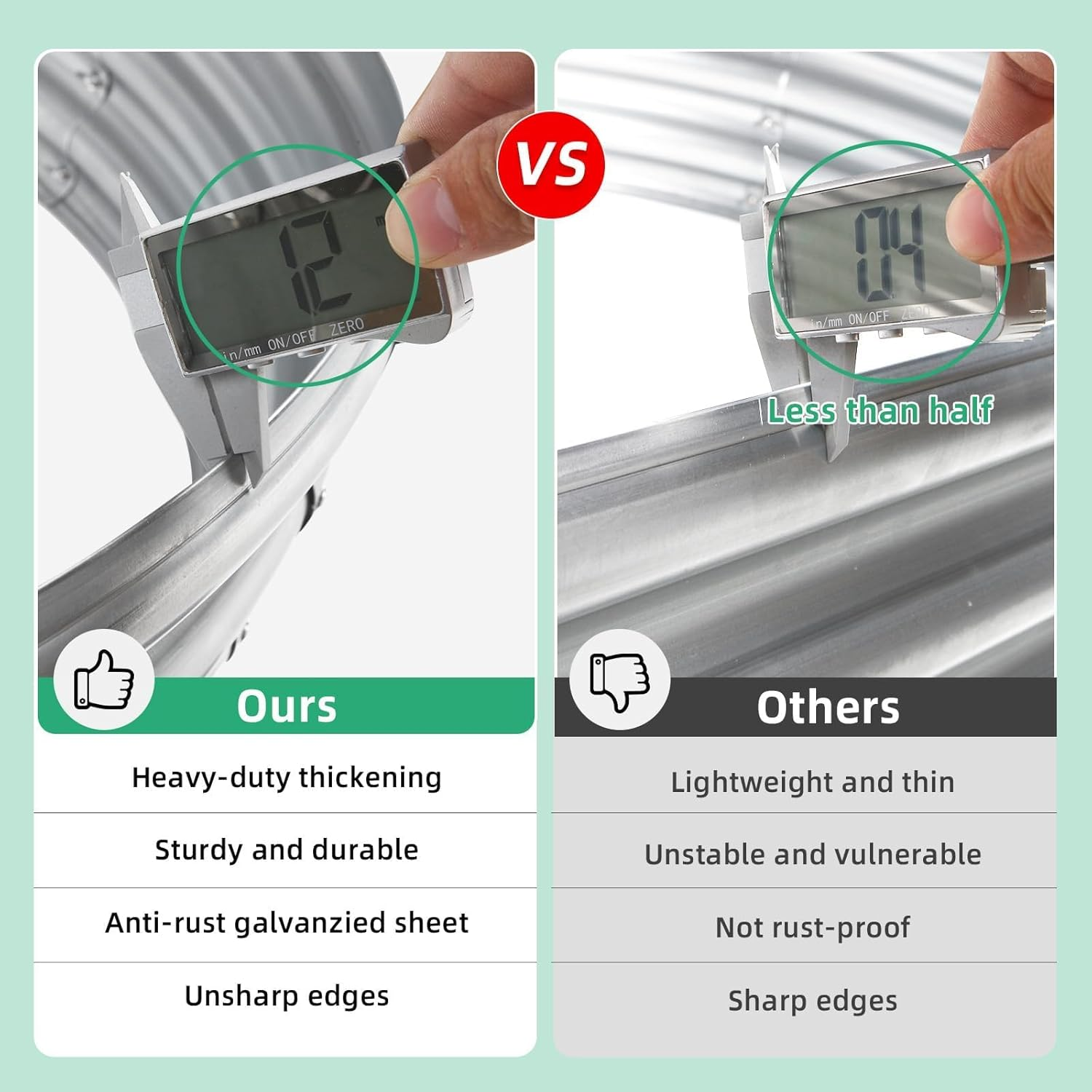 Gartist Thickening Galvanized Raised Garden Bed with Gloves, Tools Free Assembly Planter Box for Outdoor, Oval Larger Space Garden Bed Planter for Herbs, Vegetables, Fruits(4 X 2 X 1Ft, Silvery) image number 4