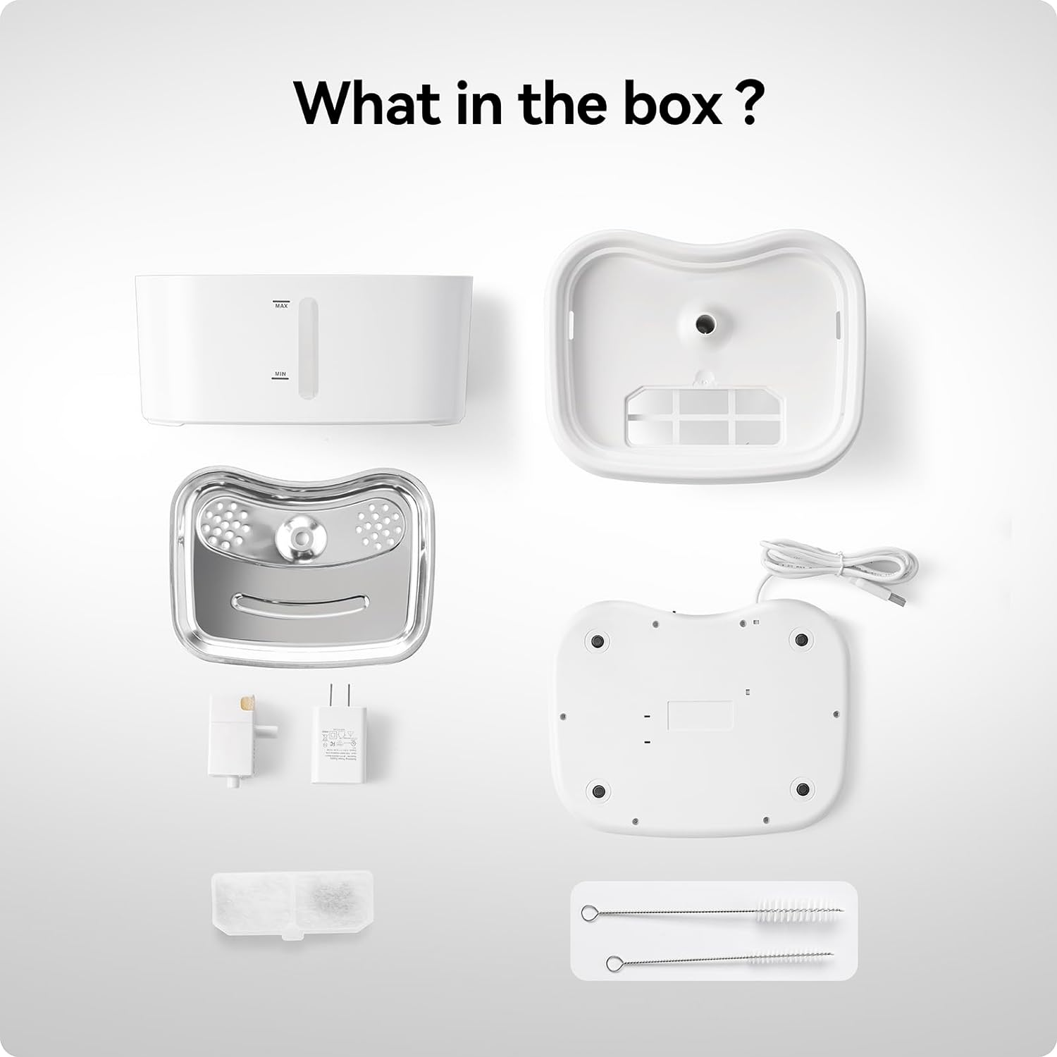 APP Monitoring Cat Water Fountain with Wireless Pump, 2.5L/84Oz Pet Water Fountain for Cats Inside, Automatic Cat Water Dispenser with 2.4Ghz Wifi,App Control (Cat Water Fountain) image number 5