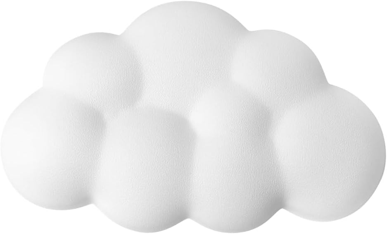 Cloud Wrist Rest Cushion for Mouse Ergonomic Soft PU Leather Memory Foam Wrist Pain Relief Mouse Wrist Support Pad with Anti-Skid Base for Office School Home Laptop & Computer Mouse (Black)