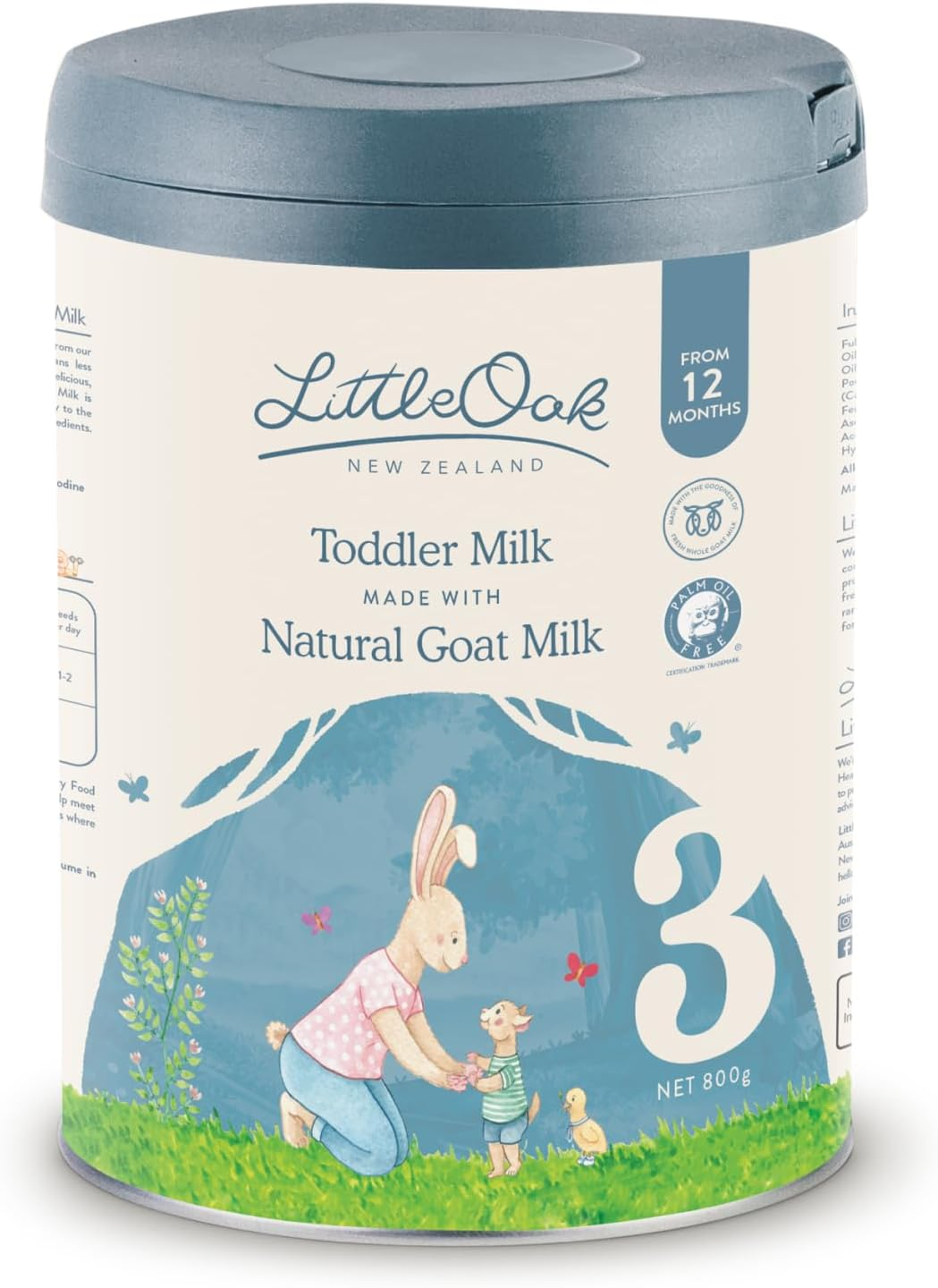 Littleoak Natural Goat Milk Toddler Milk, Stage 3, 12 Months+, 800Gm Can image number 2