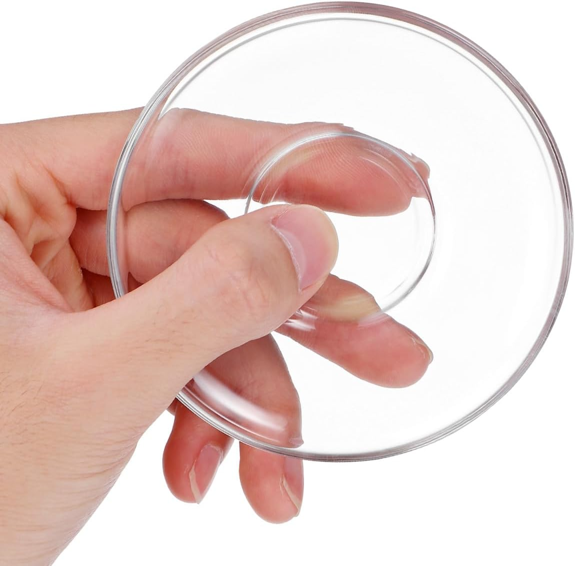 UPKOCH 4Pcs round Glass Tea Saucers Snack Plates for Coffee Decorative Tea Dishes image number 3