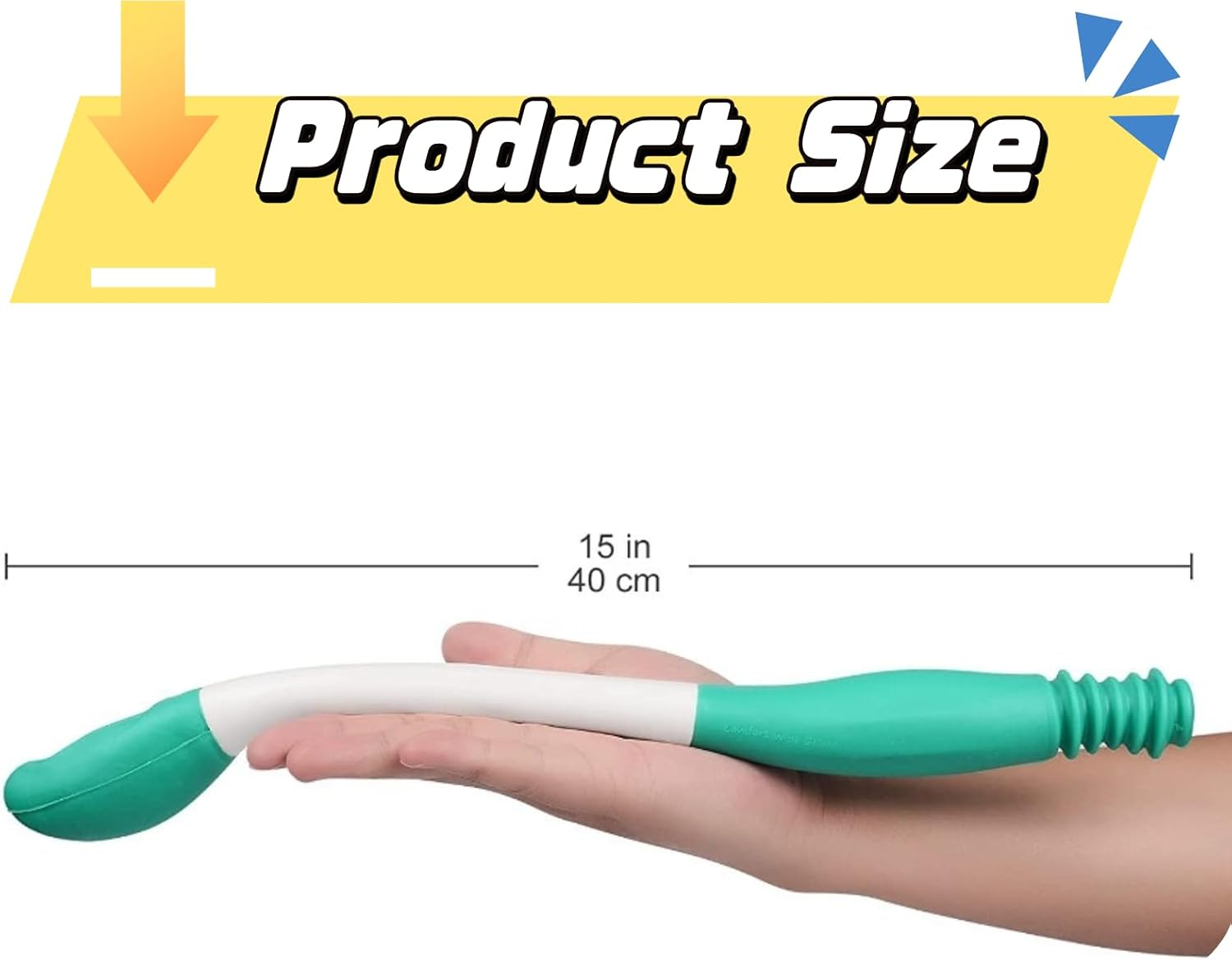 Abeillo 15.7" Comfort Wipe Toilet Aid for Wiping Bottom, Non-Slip Handle,For Disabled, Elderly, Overweight, Pregnant People, Easy to Use Bottom Buddy Wiping Assist Tool(Green) image number 3