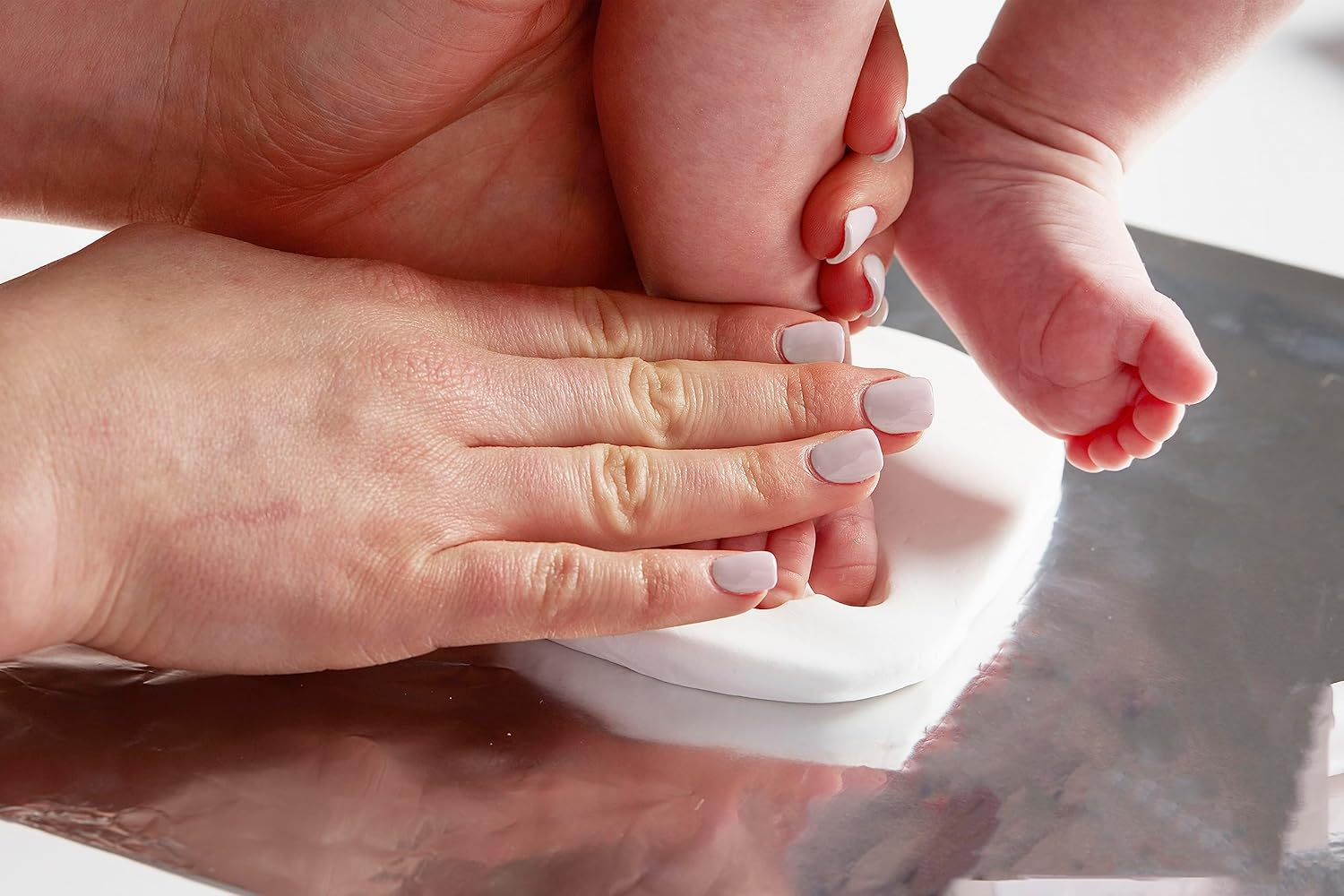 Reece Studio Baby Everyday Clay Tin Kit, Newborn Handprint or Footprint Makers, Baby Girl or Baby Boy Gender Neutral Baby Handprint Impression Keepsake - Baby'S Print Keepsake, Blue image number 7