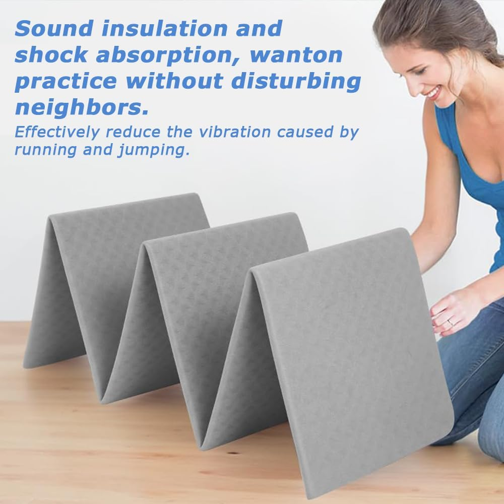 MOTRAIN Non Slip Exercise Mat,Fitness Pad/Foldable Yoga Mat 6Mm Extra Thick,Yoga Mat for Yoga Pilates,Cardio,Exercise Equipment image number 1