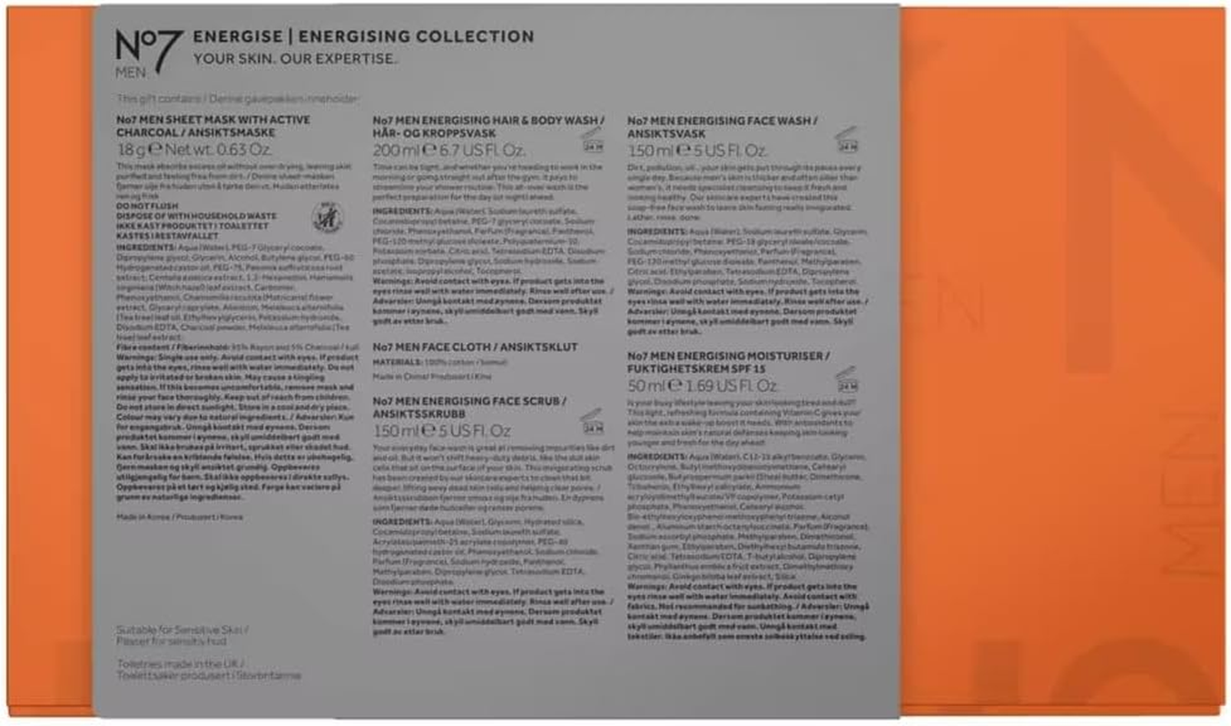No7 Men Energising Collection Boxed Set