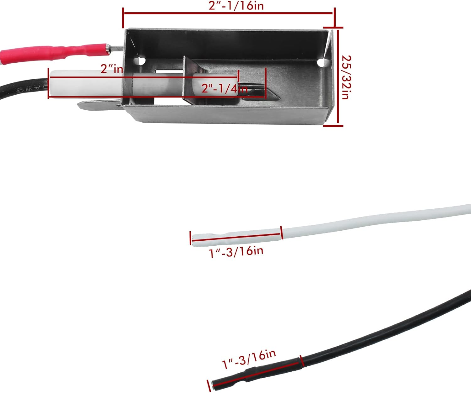 MENSI Piezo Igniter Assembly Kit for Weber Grill Model 7510, Spirit E-210, Spirit 500/700, Genesis E-310/E-320, Genesis Silver B/C, Genesis Gold B/C, Platinum B/C image number 3