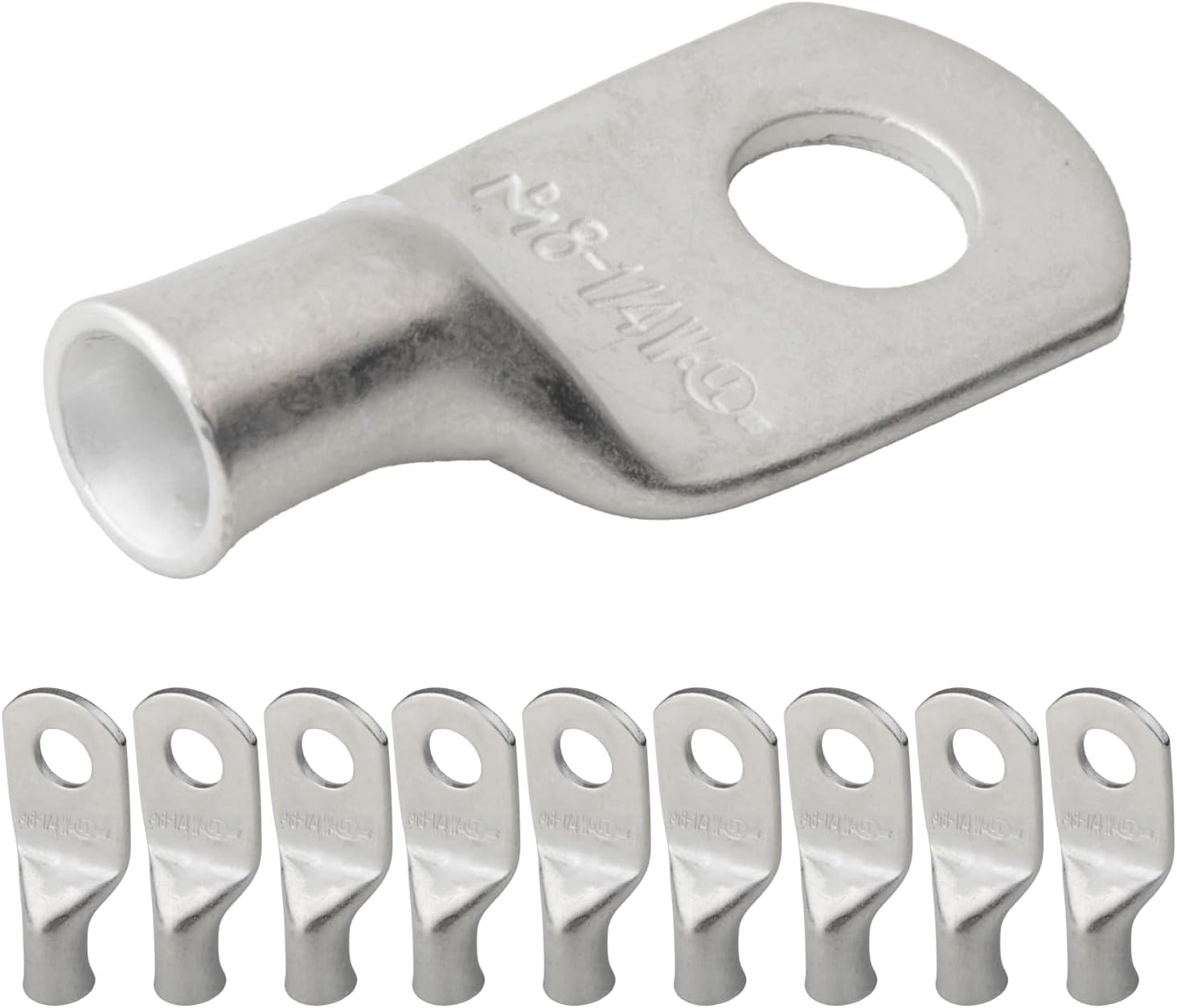 SELTERM UL Listed Marine Grade American Wire Gauge Lugs, Battery Cable Ends, Tin Plated Copper Eyelets, Tubular Ring Terminals, Closed End Crimp Connectors &mdash; 8 AWG (10 Mm&sup2;) to 250 MCM (150 Mm&sup2;) image number 1