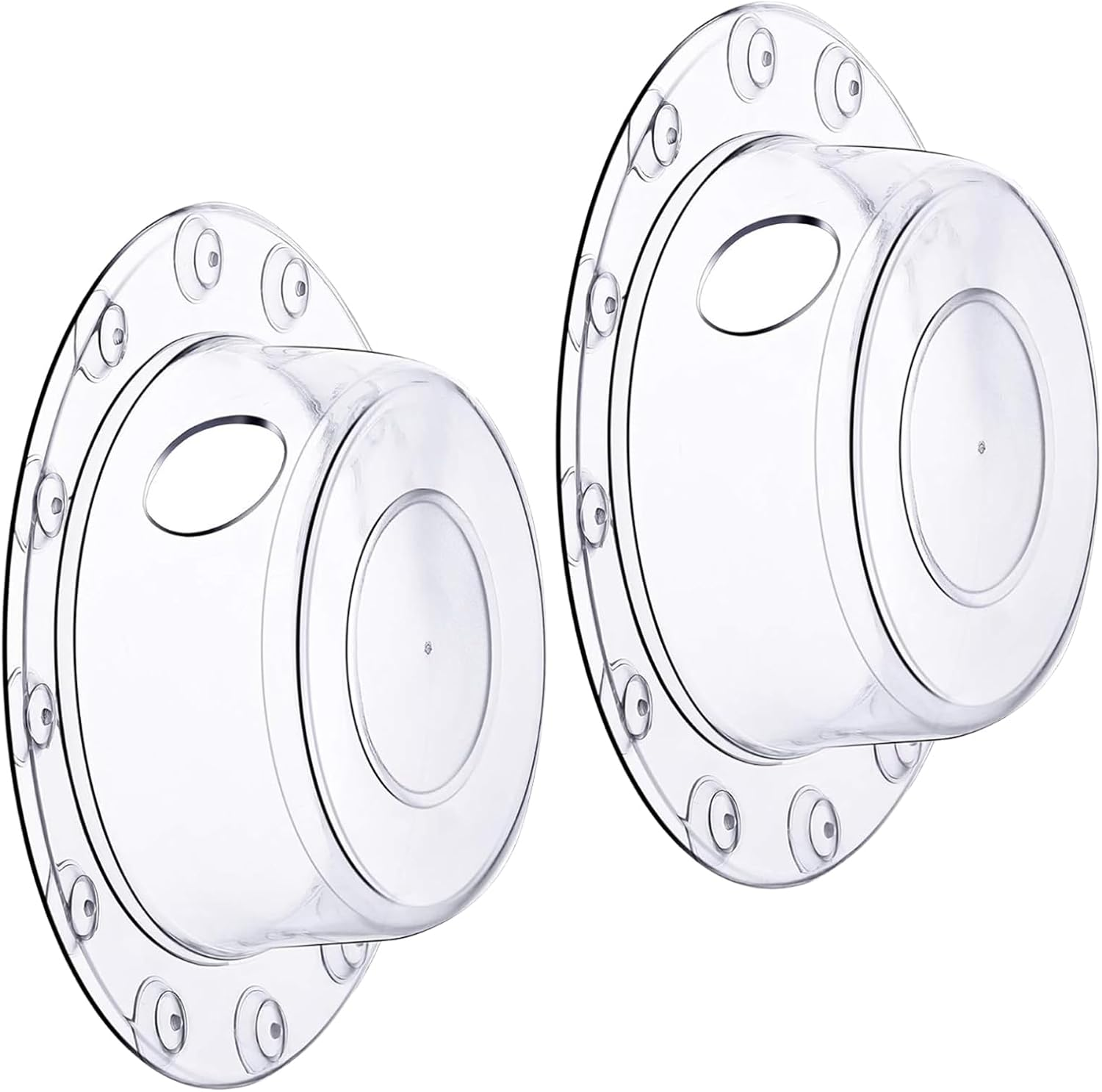 Bottomless Bath Overflow Drain Cover, 6.1-Inch Clear Tub Drain Stopper,Deep Water Bath Plug for Abysmal Soaking, Universal Fit Bathtub Drain Cover (2PCS)