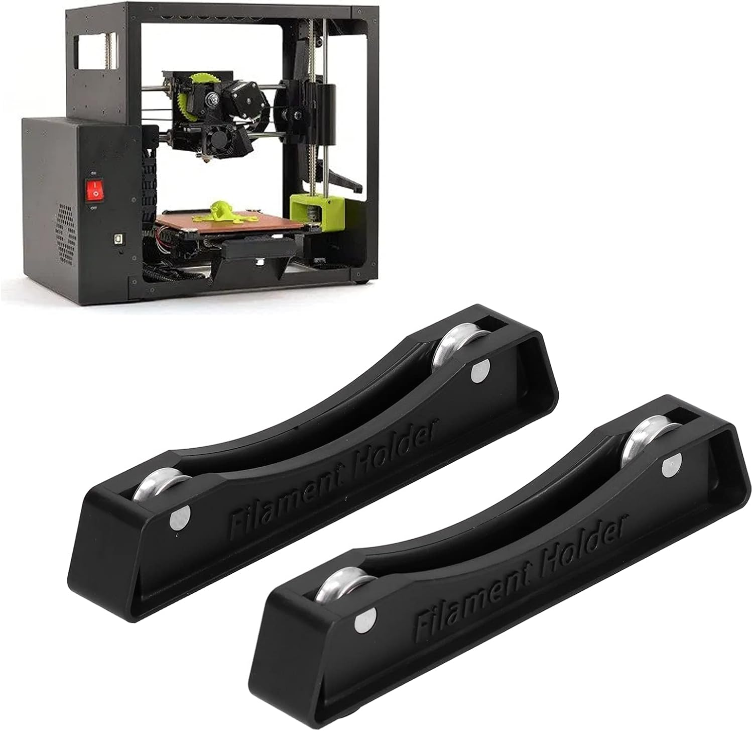 3D Printer Filament Spool Holder, T‑Shaped Chassis Filament Spool Holder with Bearing Design Nice Appearance for Support the 3D Printer for Most People image number 3